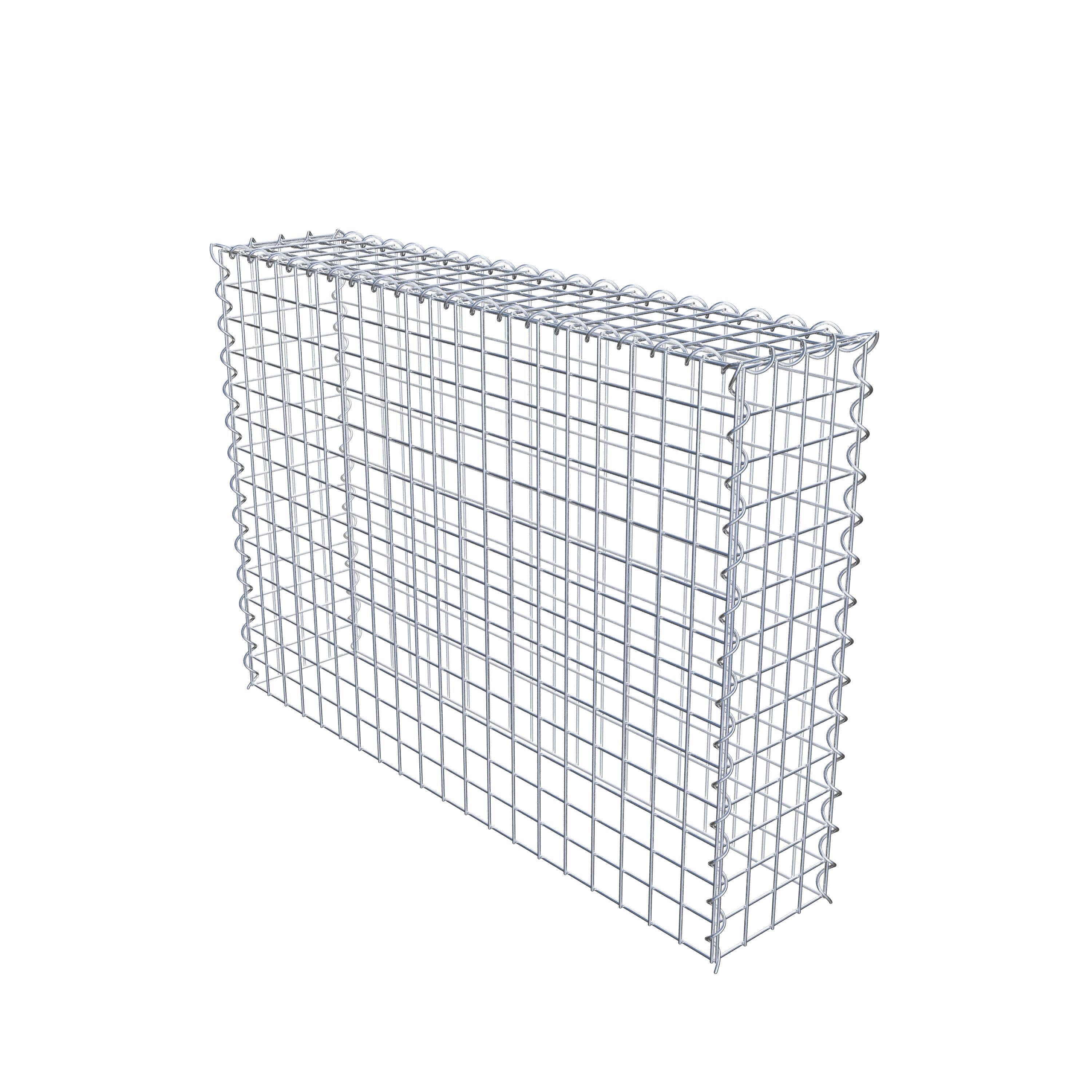 Opvokset gabion type 3 100 cm x 70 cm x 20 cm (L x H x D), maskestørrelse 5 cm x 5 cm, spiral