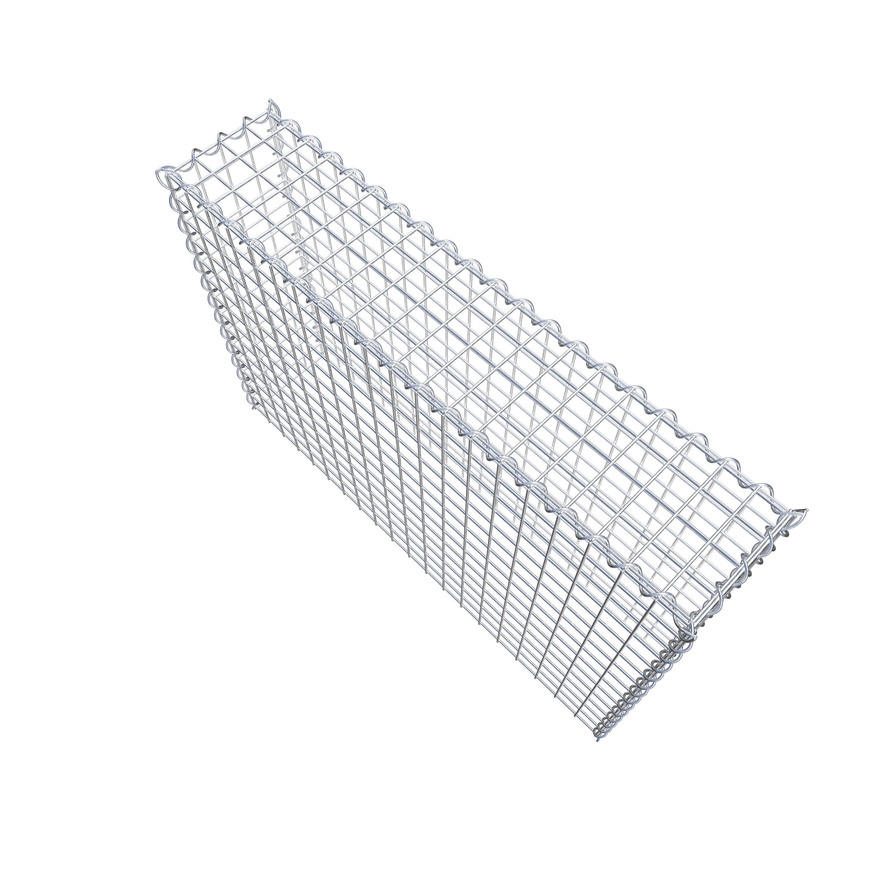 Opvokset gabion type 3 100 cm x 70 cm x 20 cm (L x H x D), maskestørrelse 5 cm x 5 cm, spiral