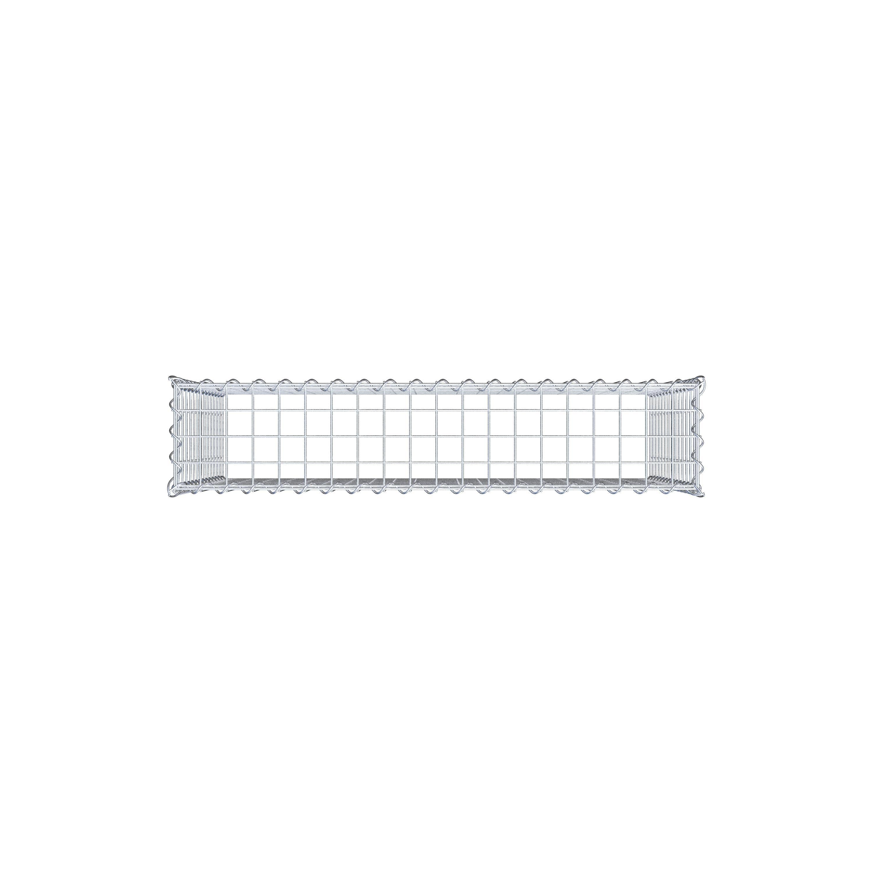 Opvokset gabion type 3 100 cm x 70 cm x 20 cm (L x H x D), maskestørrelse 5 cm x 5 cm, spiral