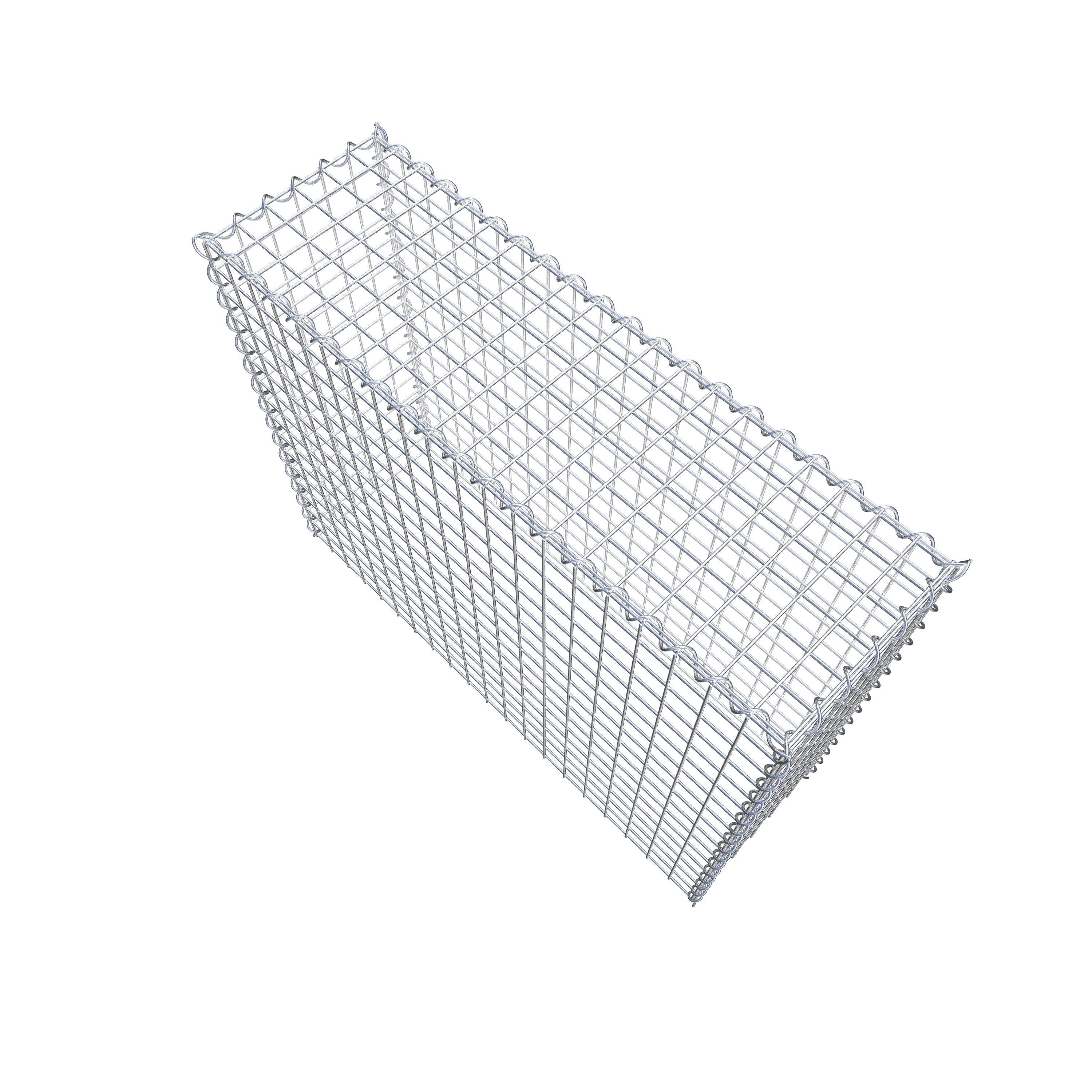 Opvokset gabion type 3 100 cm x 80 cm x 30 cm (L x H x D), maskestørrelse 5 cm x 5 cm, spiral