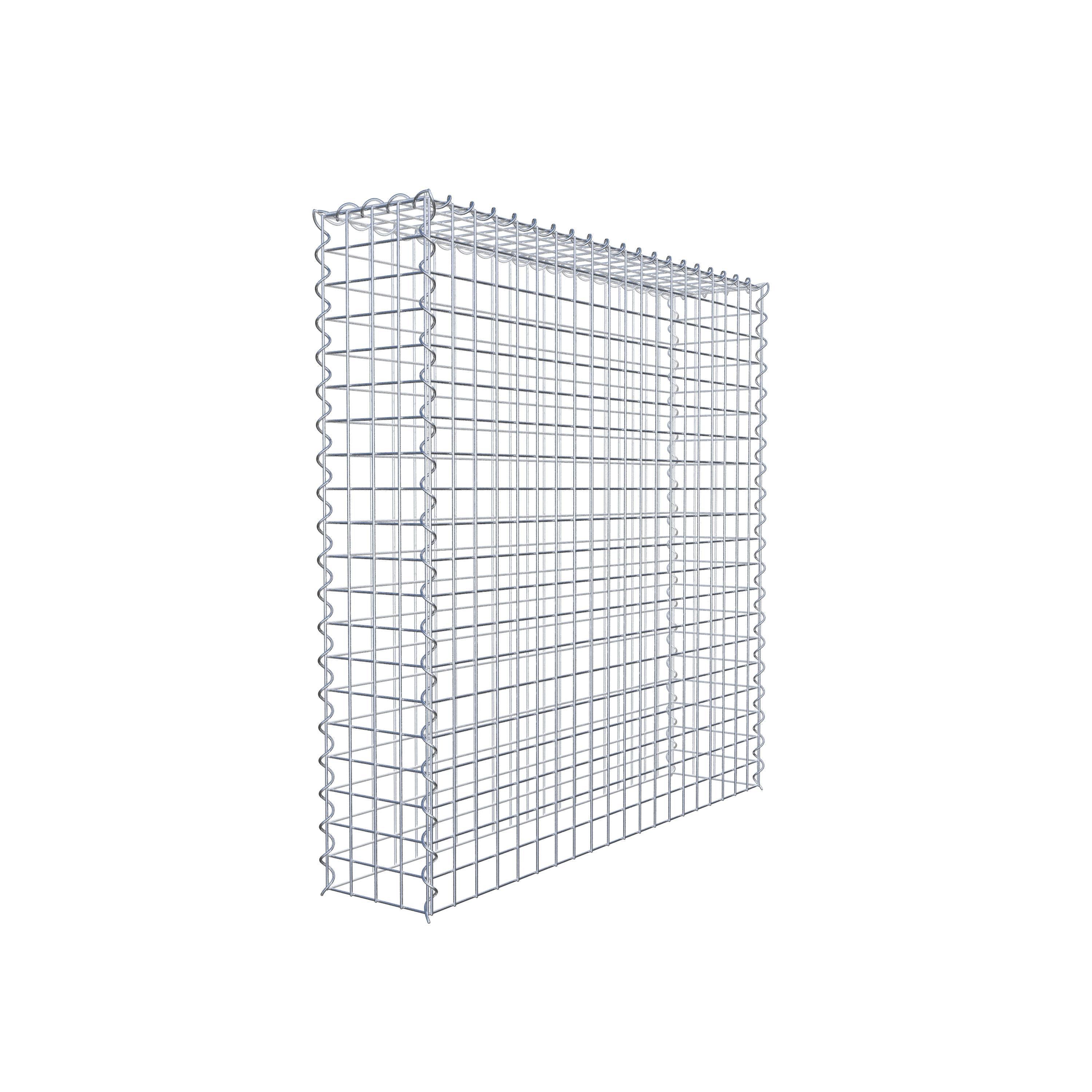 Opvokset gabion type 3 100 cm x 100 cm x 20 cm (L x H x D), maskestørrelse 5 cm x 5 cm, spiral