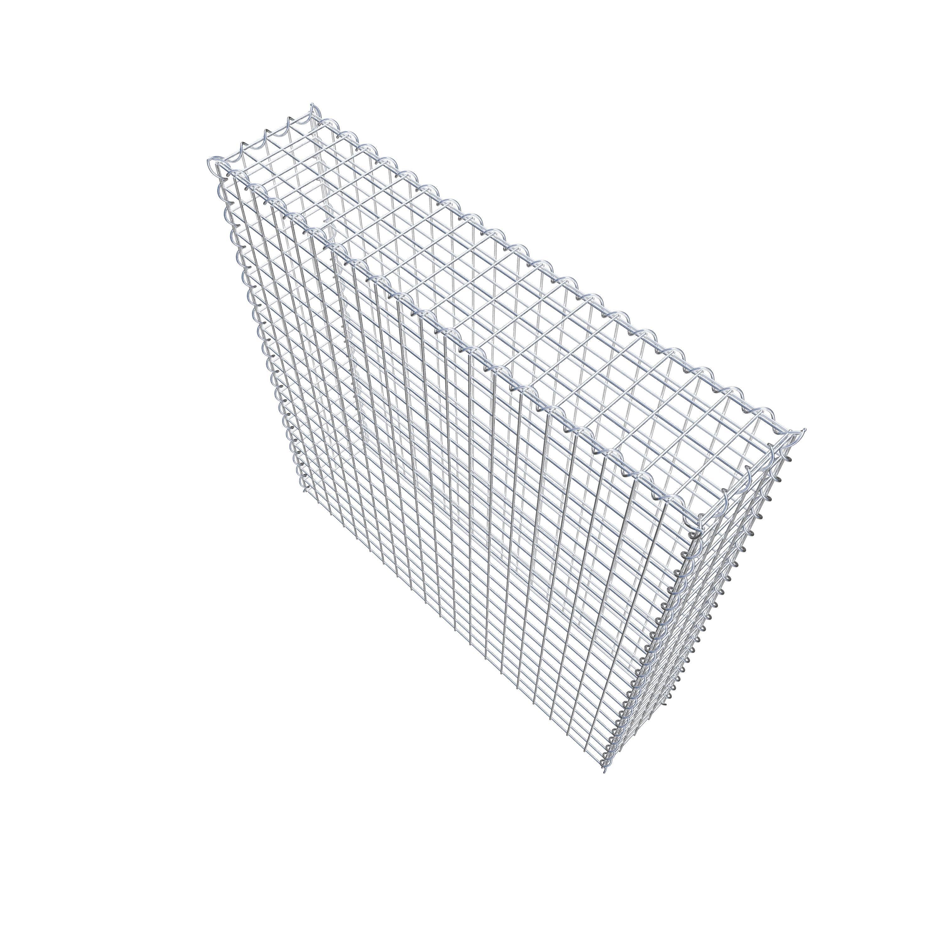 Opvokset gabion type 3 100 cm x 100 cm x 20 cm (L x H x D), maskestørrelse 5 cm x 5 cm, spiral