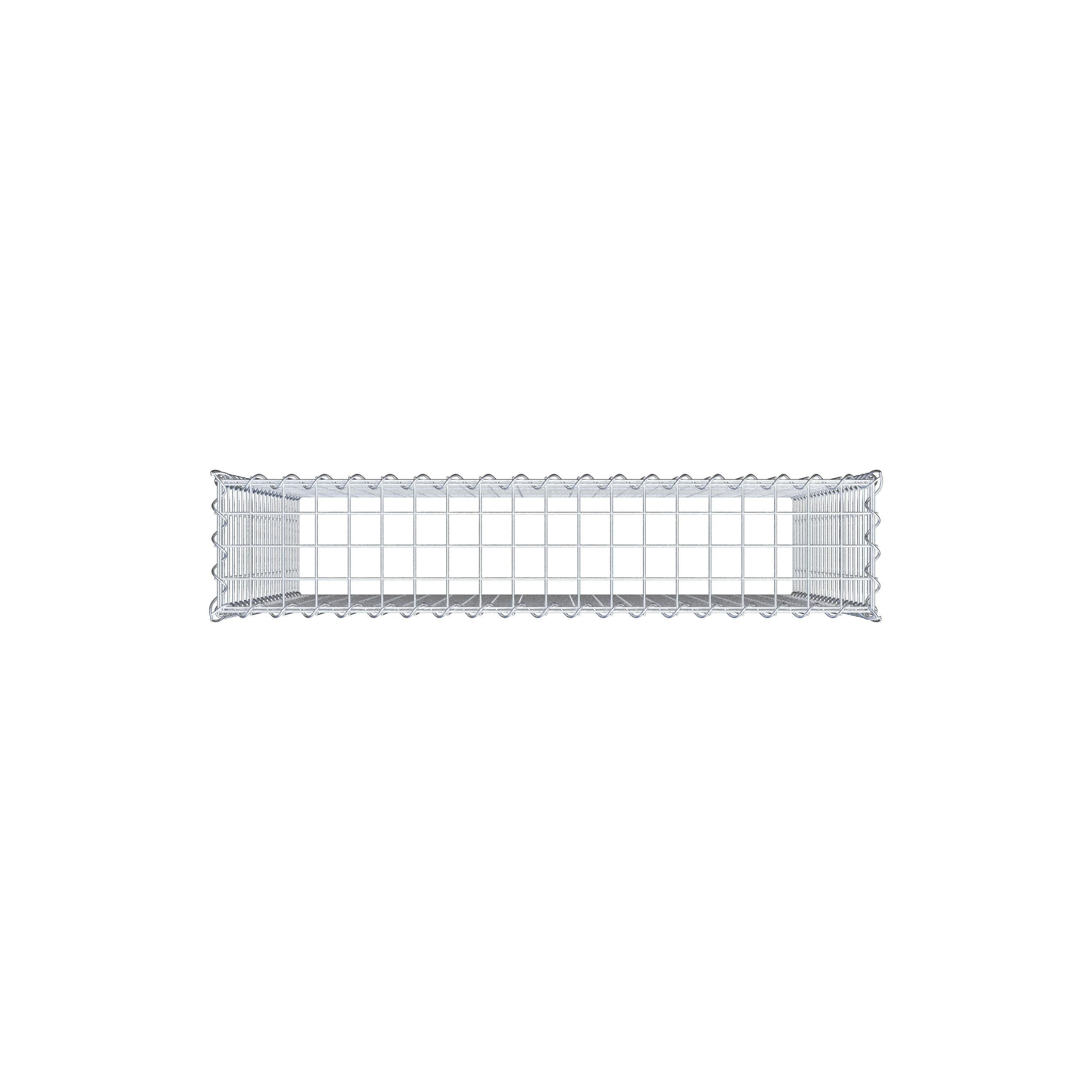 Opvokset gabion type 3 100 cm x 100 cm x 20 cm (L x H x D), maskestørrelse 5 cm x 5 cm, spiral