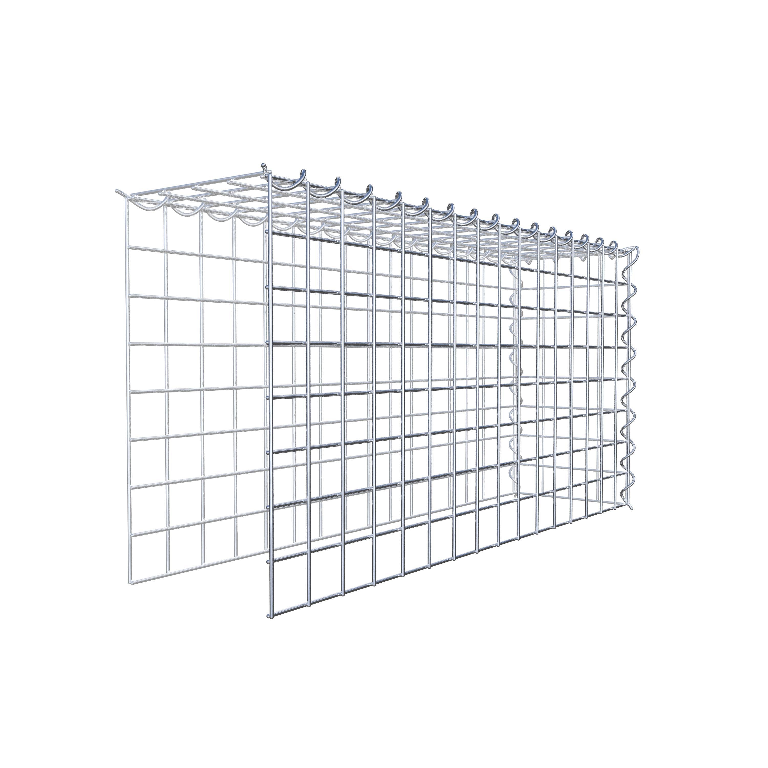 Mounted gabion type 4 80 cm x 40 cm x 20 cm (L x H x D), mesh size 5 cm x 5 cm, spiral