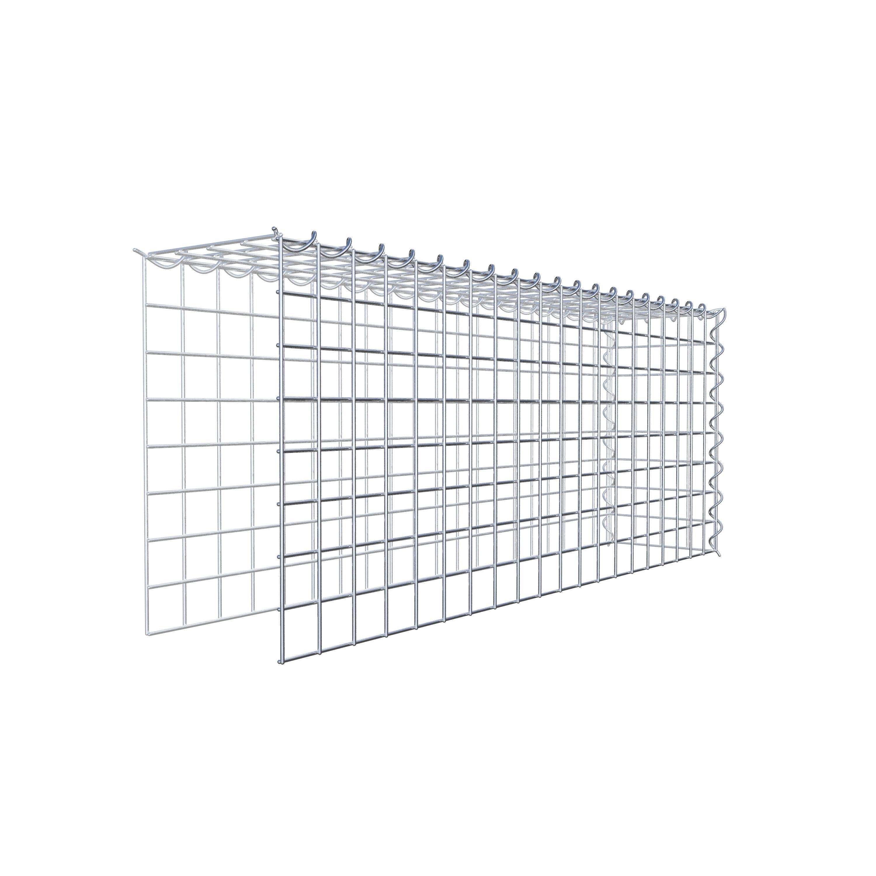 Grown-on gabion type 4 100 cm x 40 cm x 20 cm (L x H x D), mesh size 5 cm x 5 cm, spiral