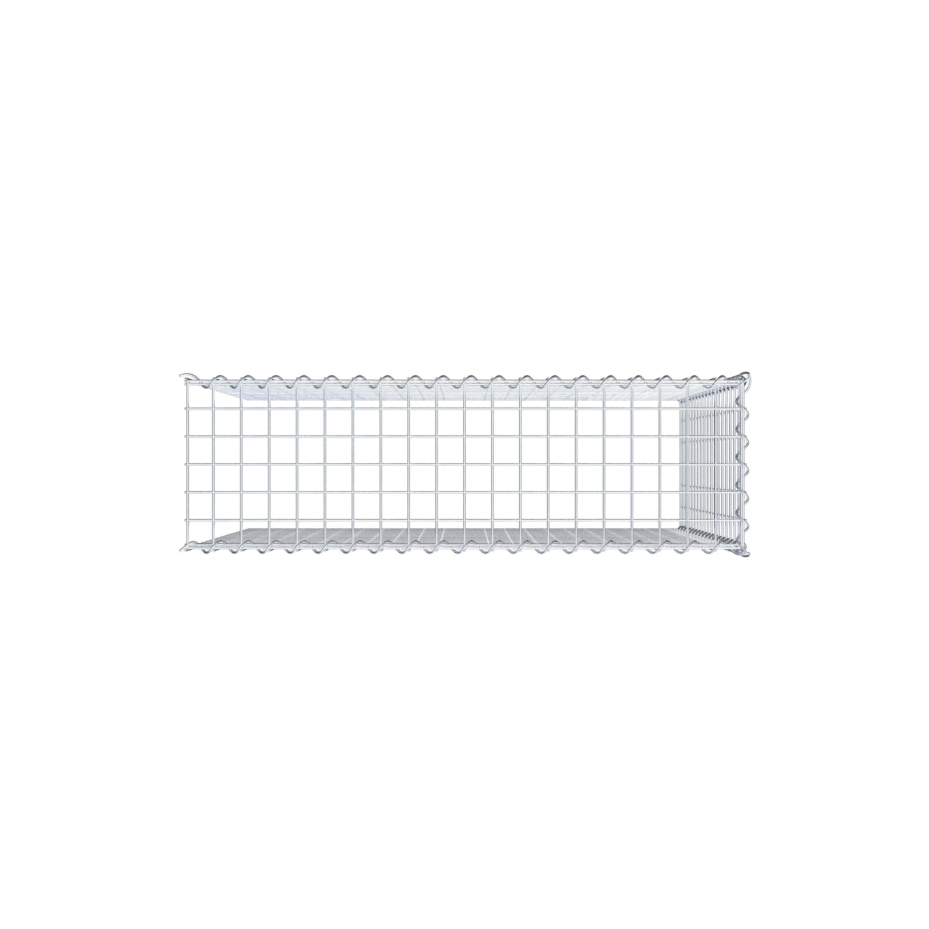 Grown-on gabion type 4 100 cm x 90 cm x 30 cm (L x H x D), mesh size 5 cm x 5 cm, spiral