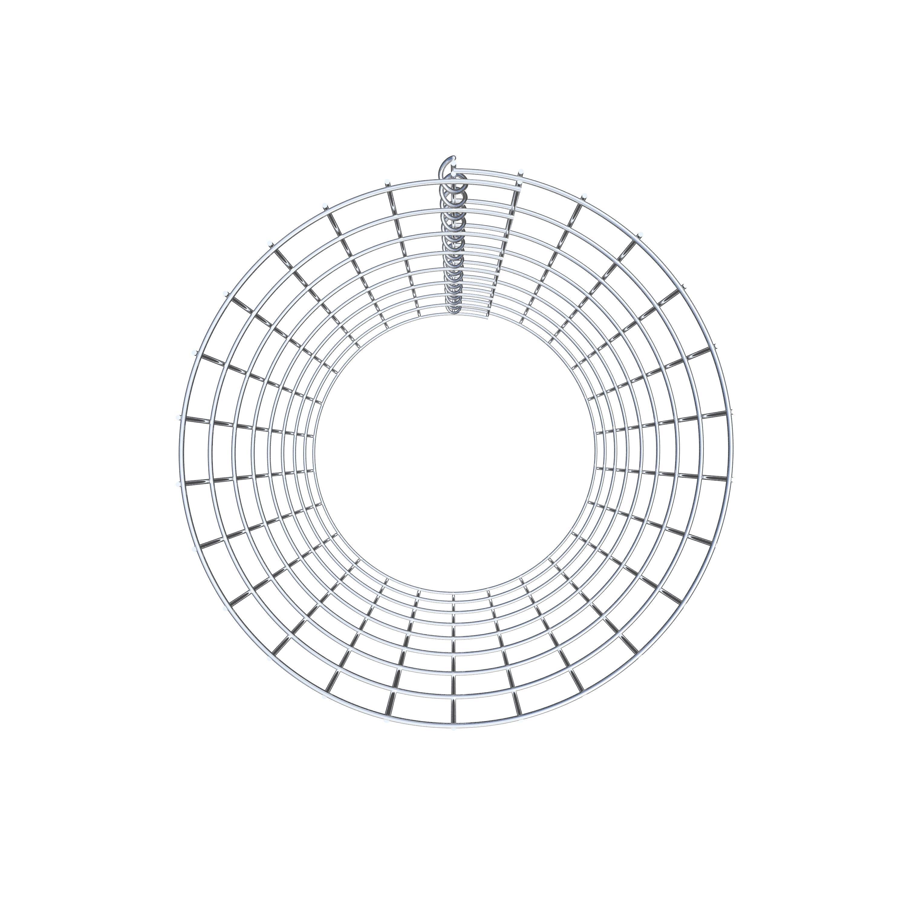 Gabion column around 42 cm diameter, 80 cm height, mesh size 5 cm x 10 cm