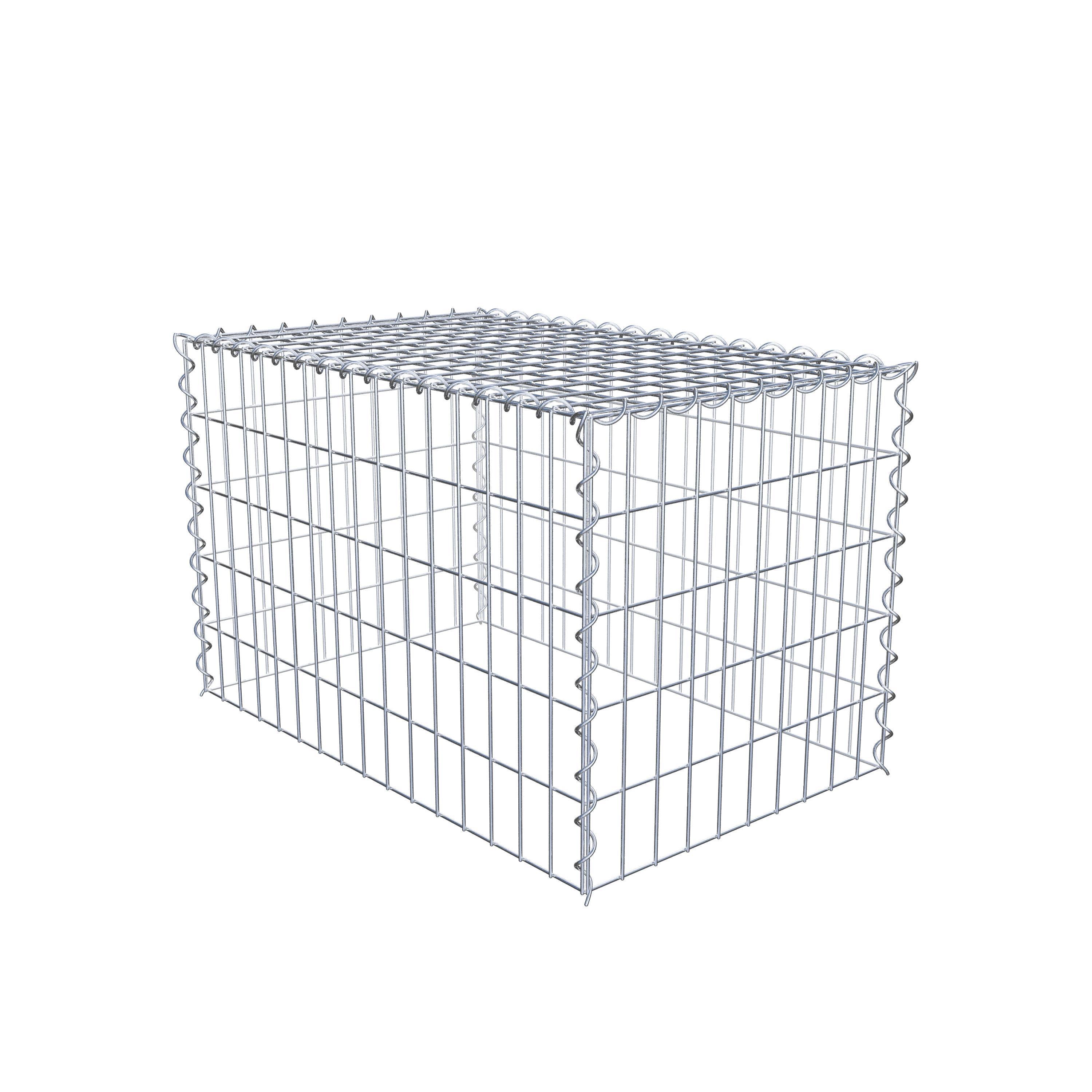 Opvokset gabion type 3 80 cm x 50 cm x 50 cm (L x H x D), maskestørrelse 5 cm x 10 cm, spiral