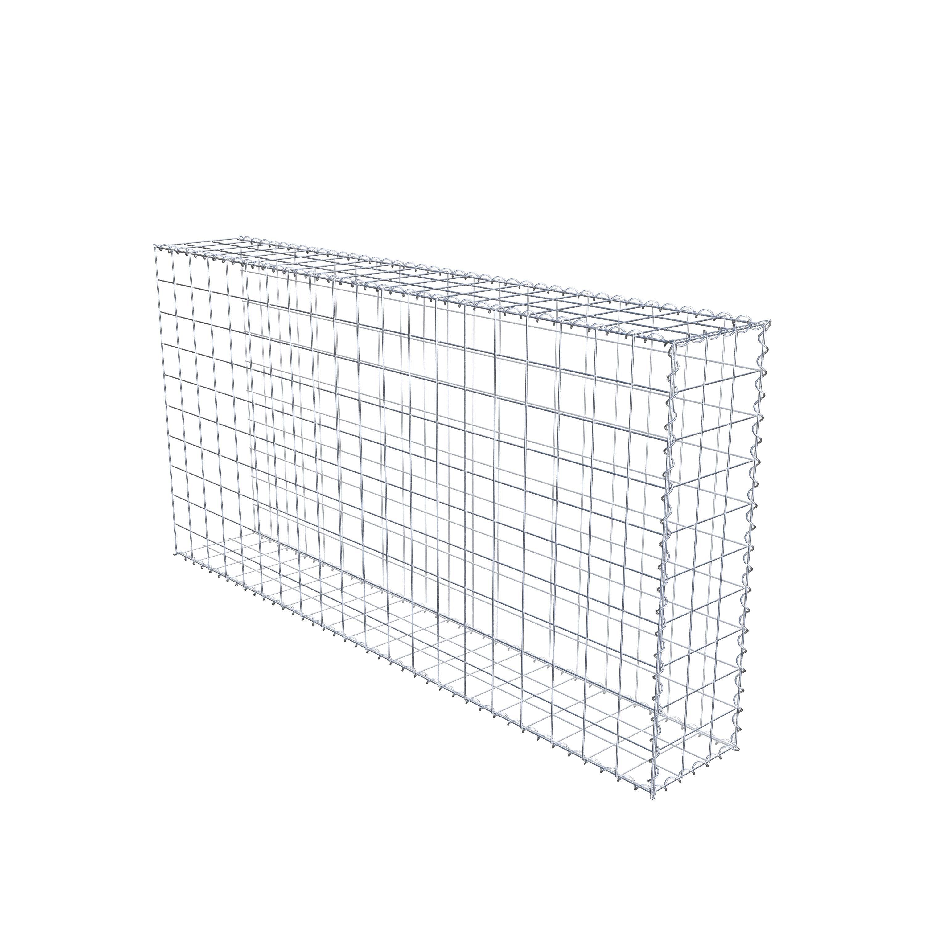 Opvokset gabion type 2 200 cm x 100 cm x 30 cm (L x H x D), maskestørrelse 10 cm x 10 cm, spiral