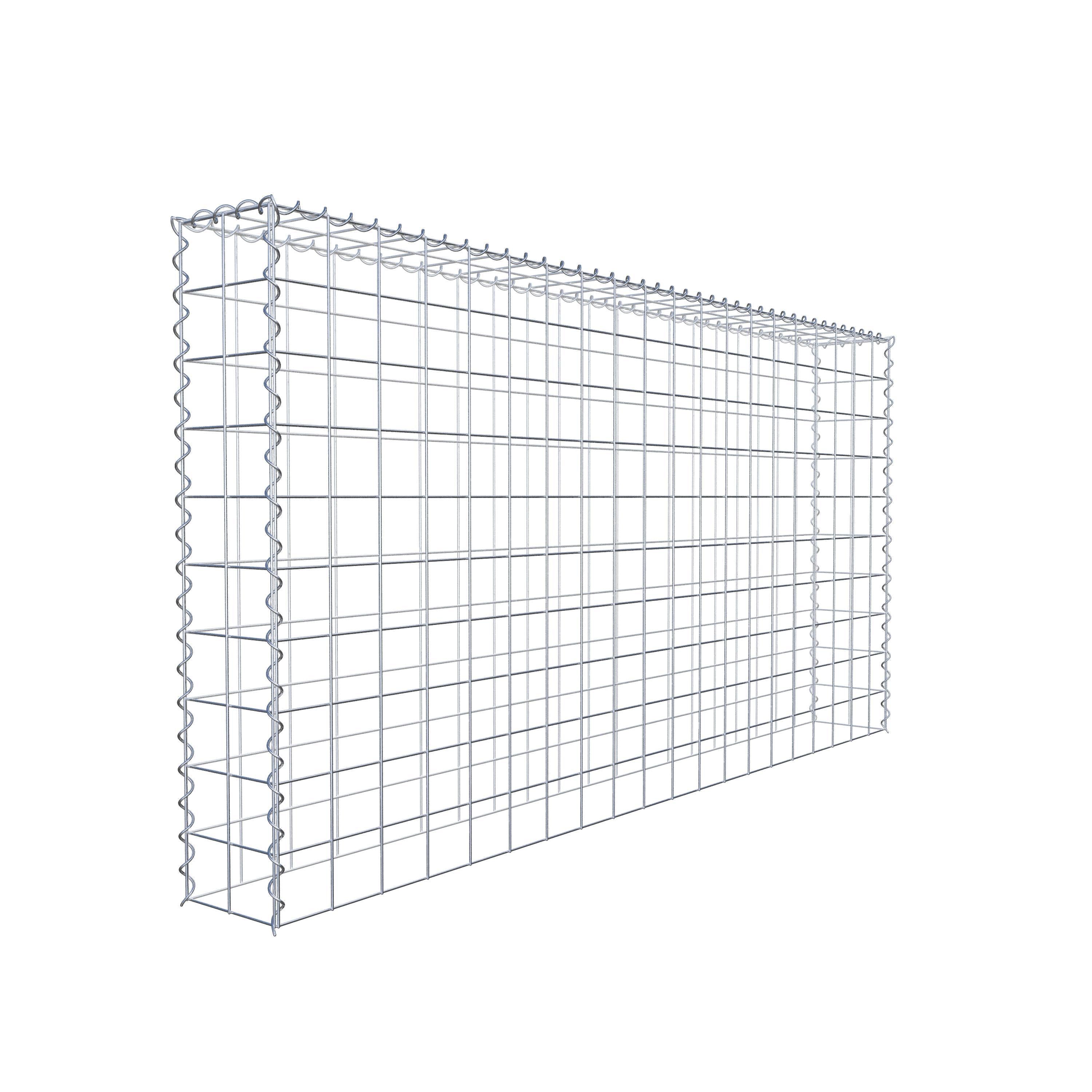 Opvokset gabion type 3 200 cm x 100 cm x 20 cm (L x H x D), maskestørrelse 10 cm x 10 cm, spiral