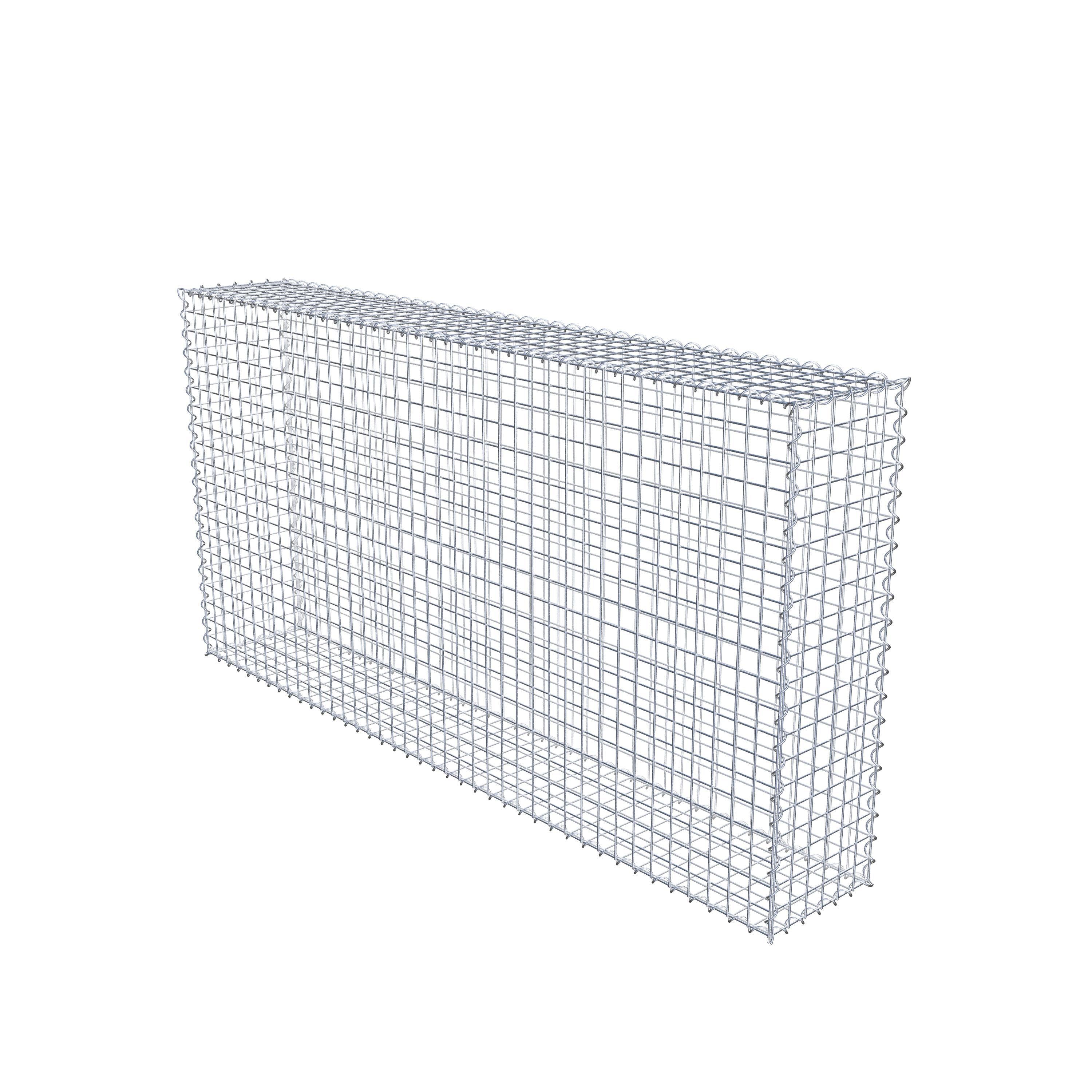 Gabion 200 cm x 100 cm x 30 cm (L x H x D), maskestørrelse 5 cm x 5 cm, spiral