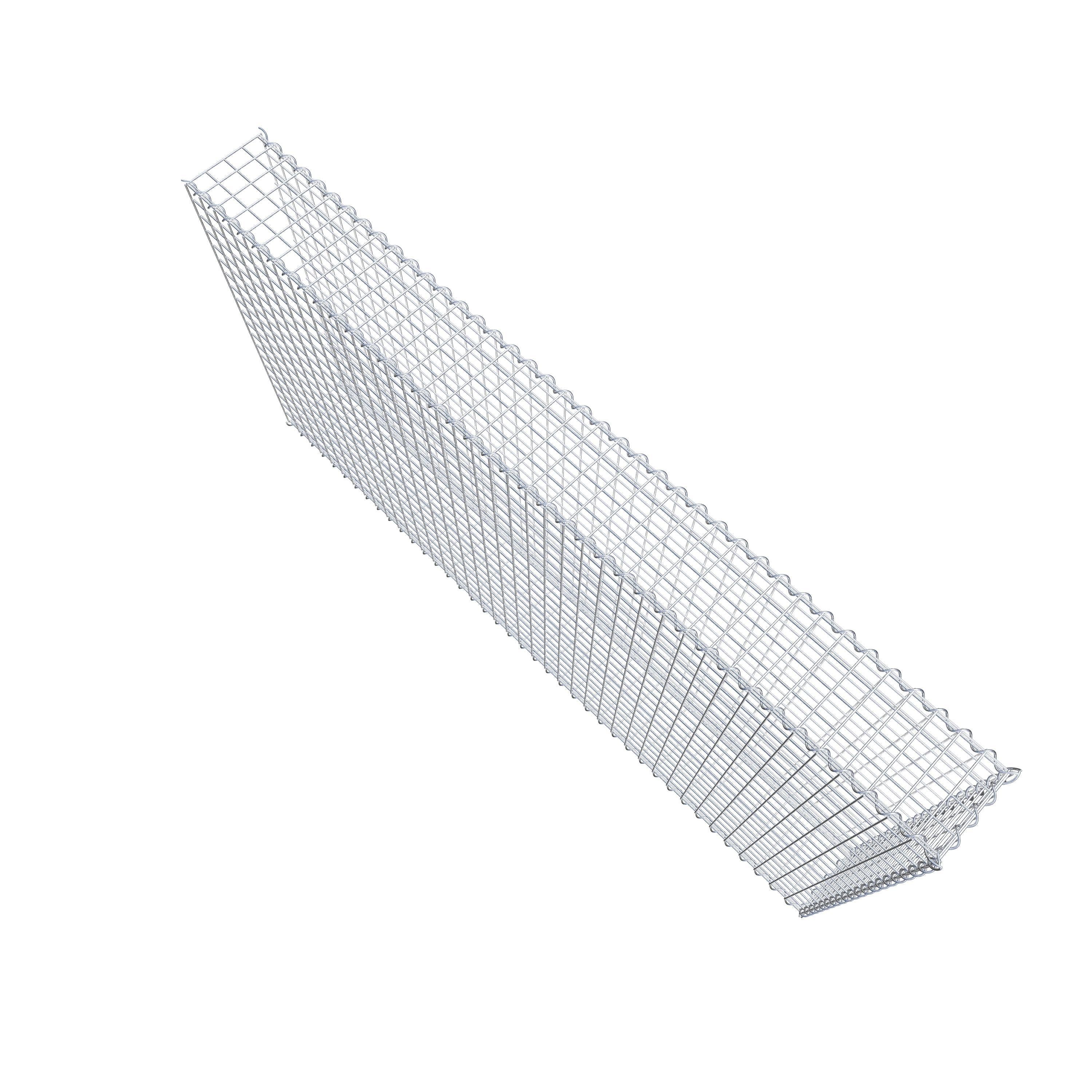 Opvokset gabion type 2 200 cm x 100 cm x 20 cm (L x H x D), maskestørrelse 5 cm x 5 cm, spiral