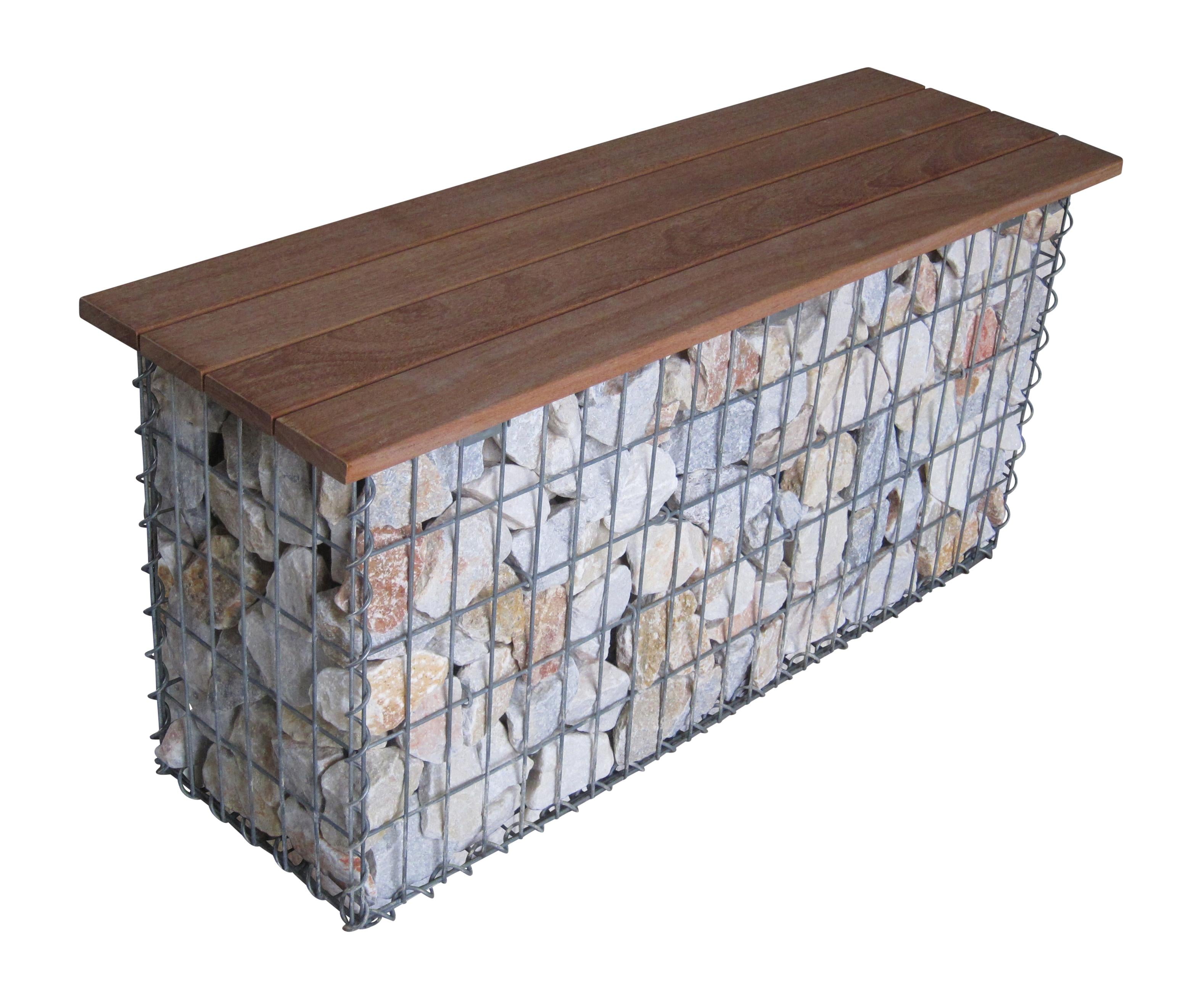 Garden bench spiral gabion CUMARU MW 5 x 10 cm 105 x 50 x 30 cm -3