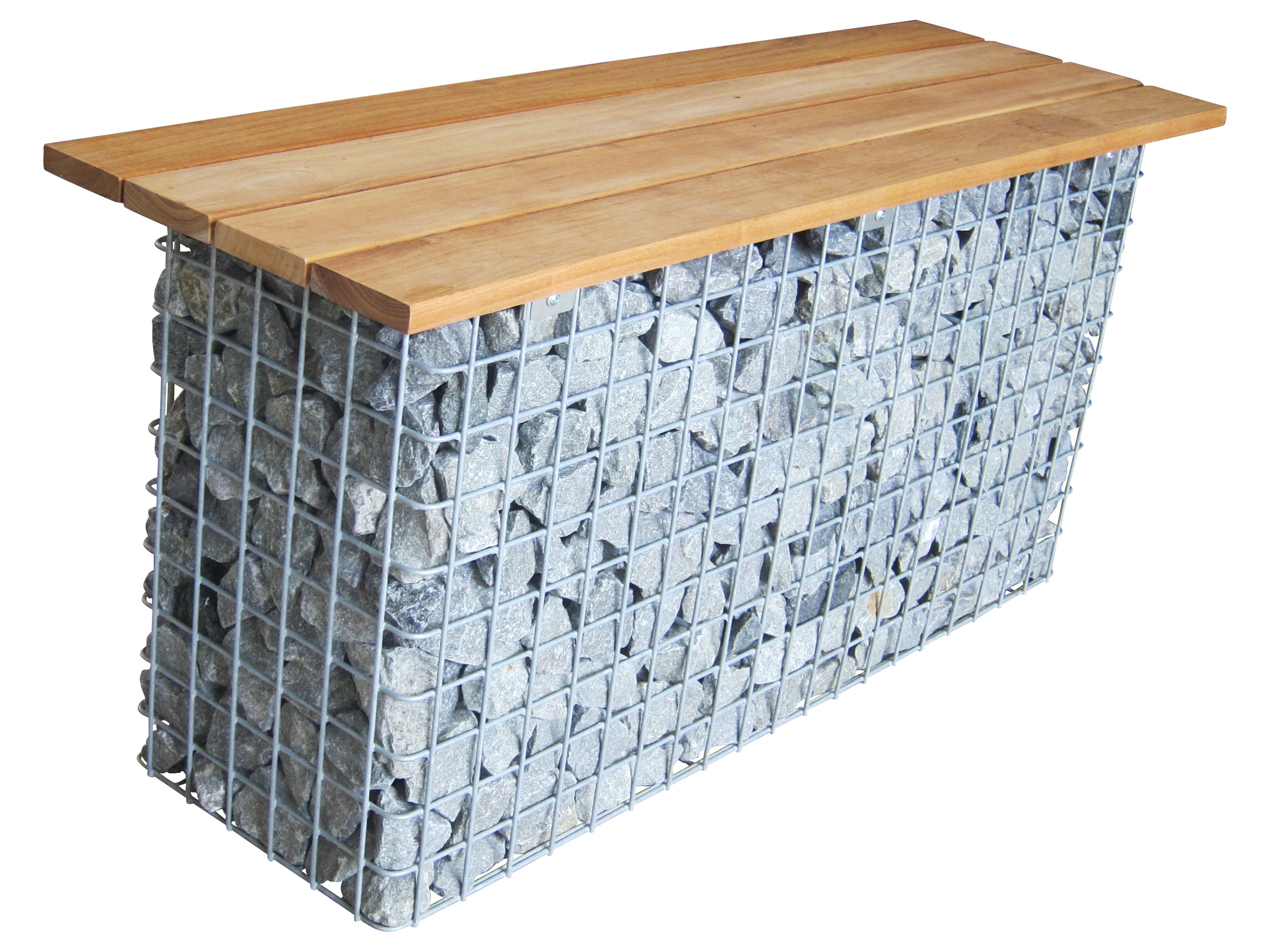 Havebænk 102 x 50 x 32 cm TEAK MW 5 x 10 cm, varmgalvaniseret