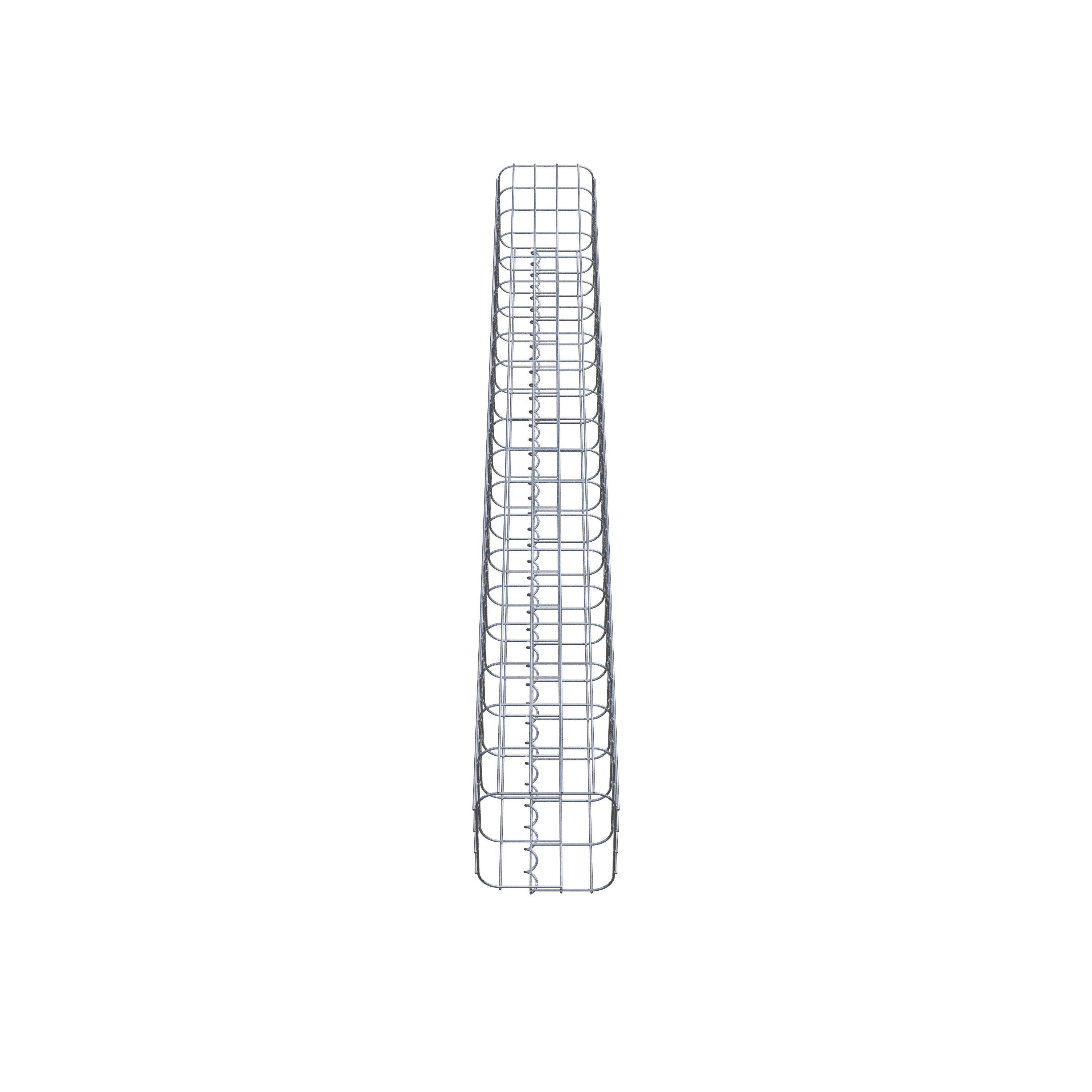 Gabion column, square, hot-dip galvanized, 22 cm x 22 cm, 200 cm height, MW 5 cm x 10 cm