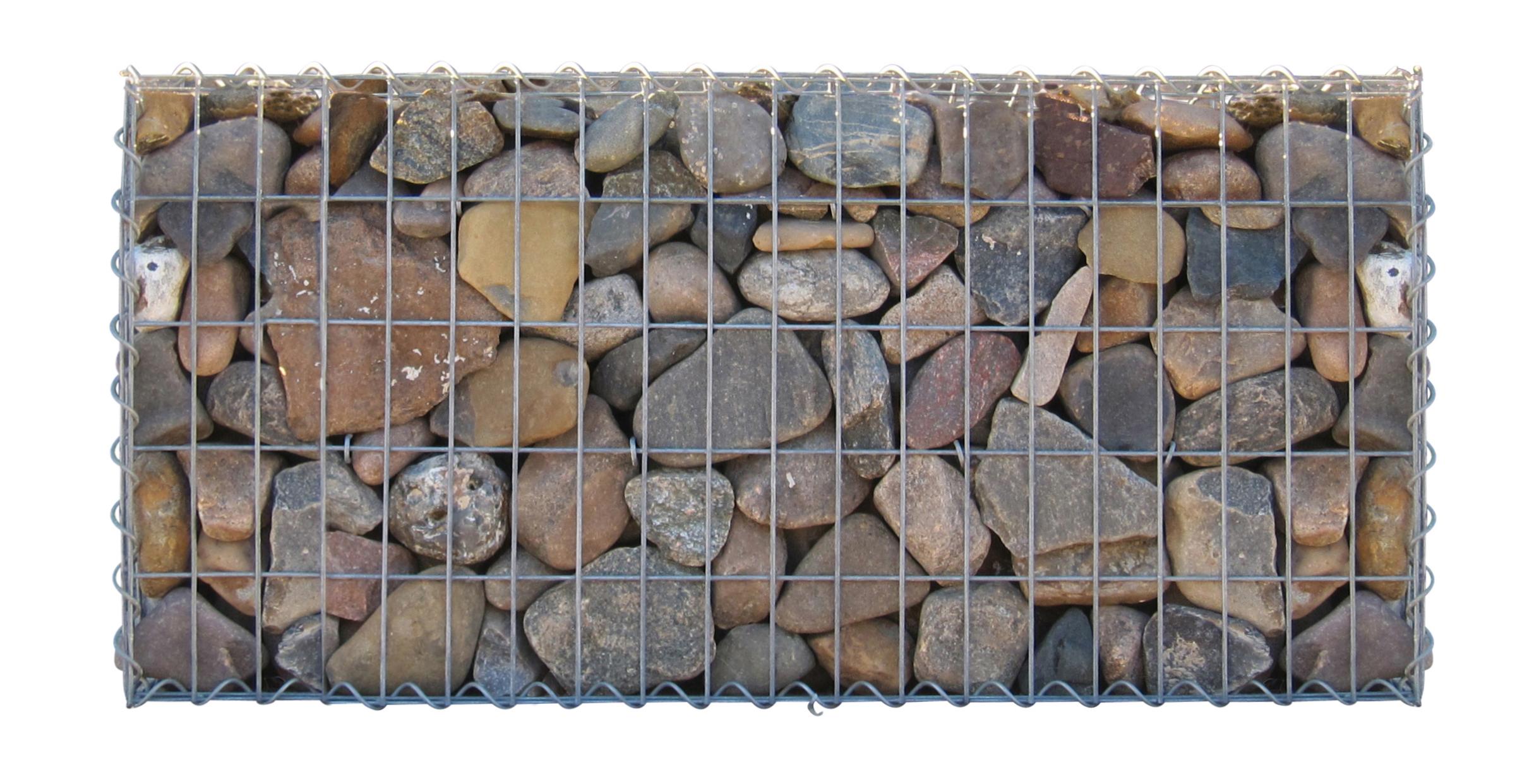 Gabion 100 cm x 50 cm x 30 cm (L x H x D), maskestørrelse 5 cm x 10 cm, spiral