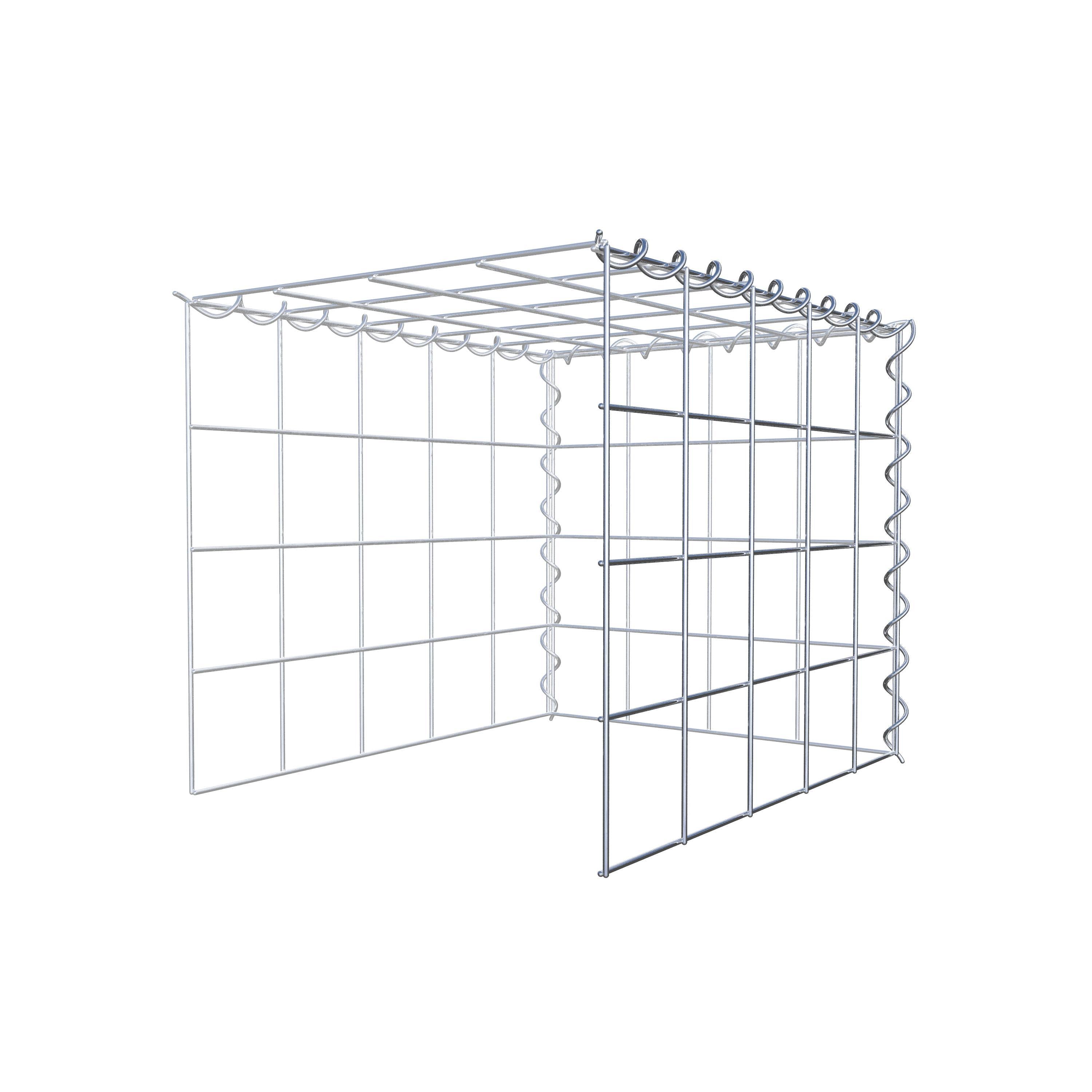 Grown-on gabion type 4 50 cm x 40 cm x 40 cm (L x H x D), mesh size 10 cm x 10 cm, spiral