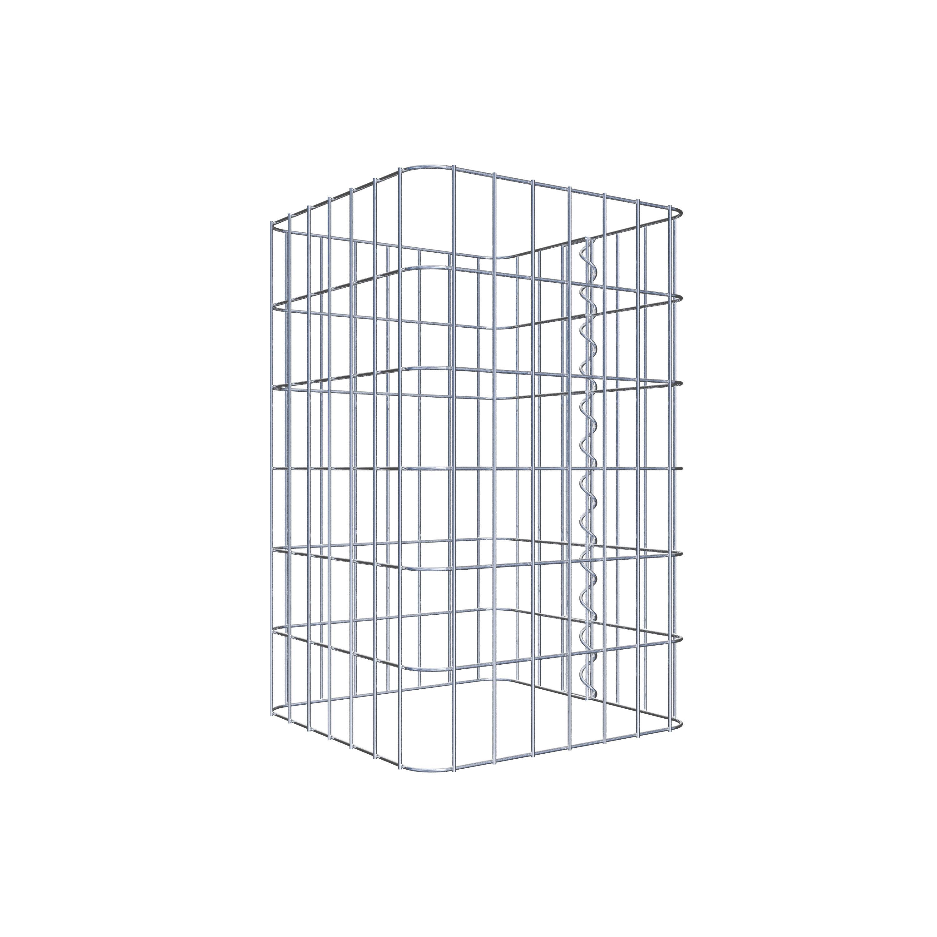 Gabion column 37 x 37 cm, MW 5 x 10 cm square