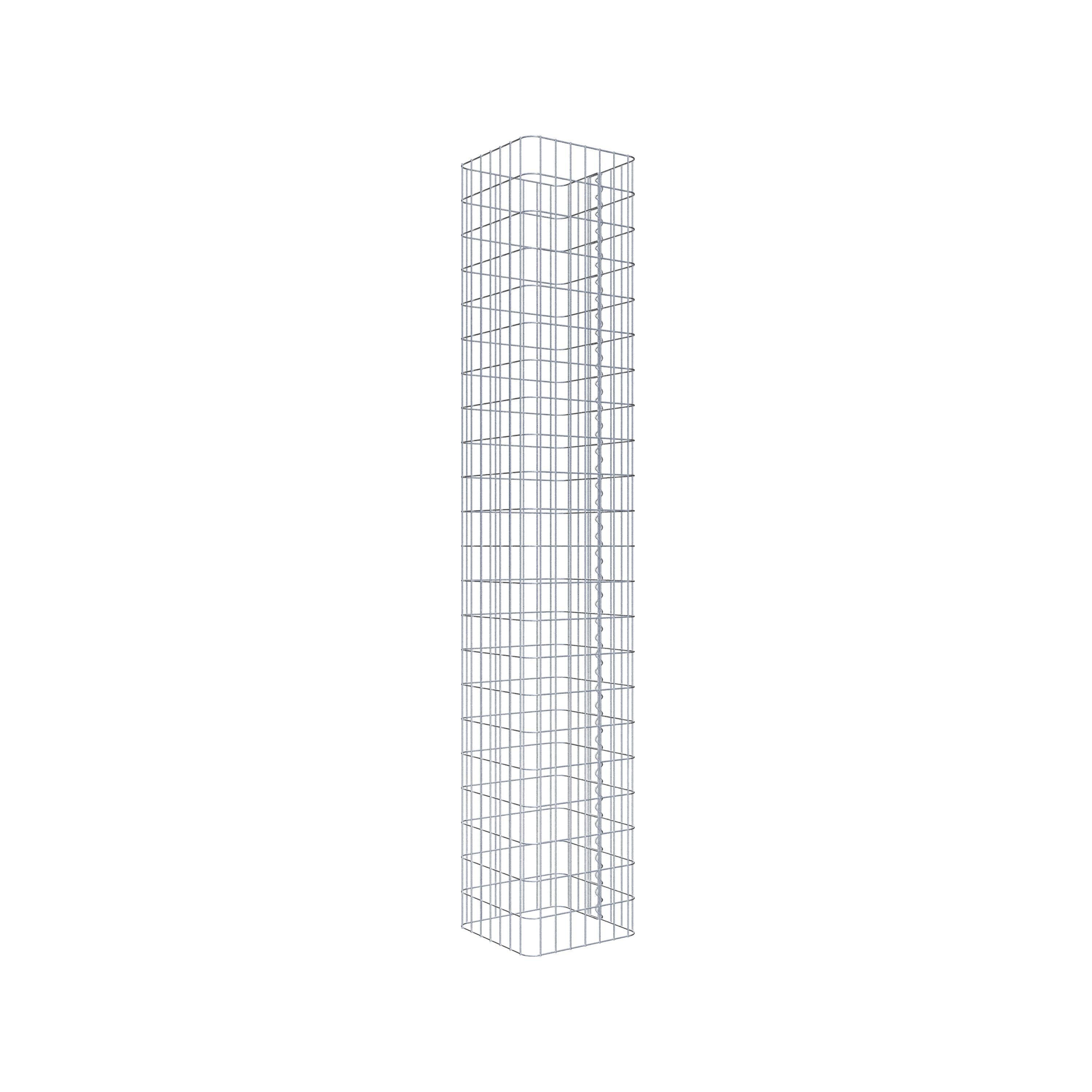 Gabion column 37 x 37 cm, MW 5 x 10 cm square