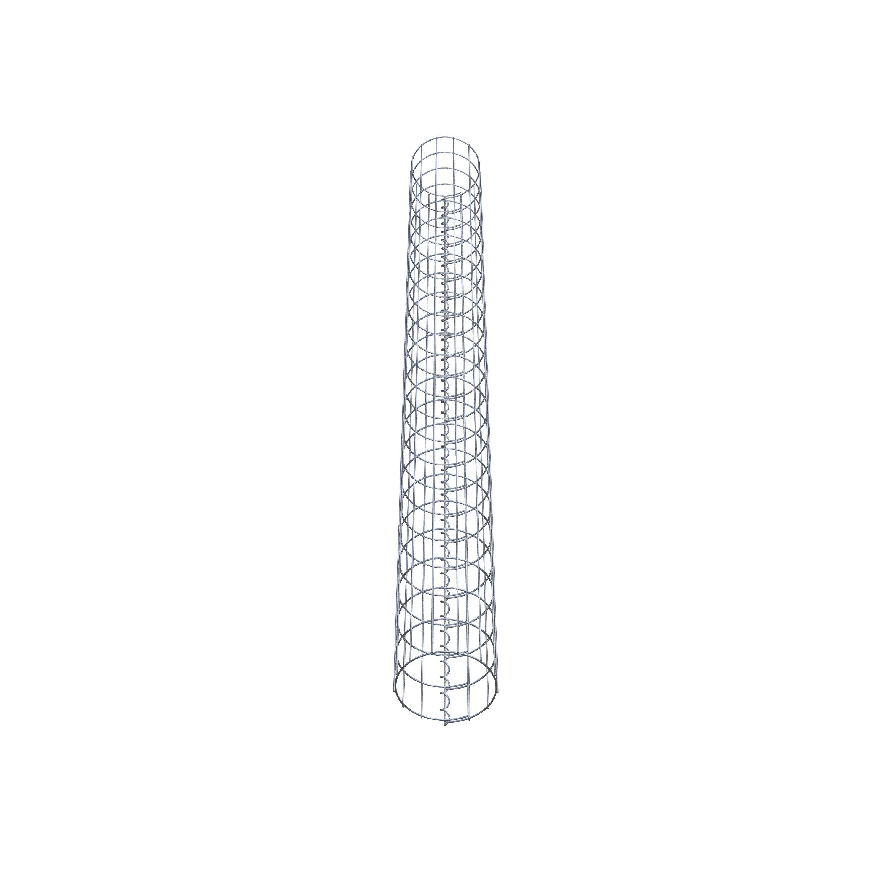 Gabionensäule rund 22 cm Durchmesser, 230 cm Höhe, Maschenweite 5 cm x 10 cm