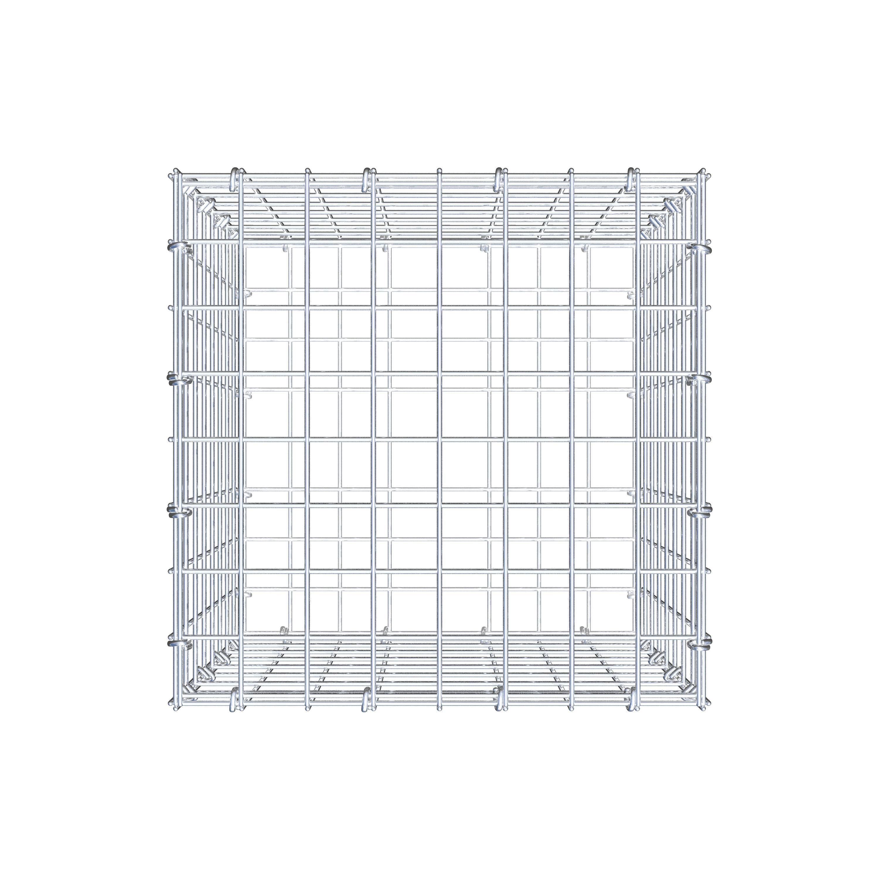 Gabion 40 cm x 40 cm x 40 cm (L x H x D), maskestørrelse 5 cm x 5 cm, C-ring