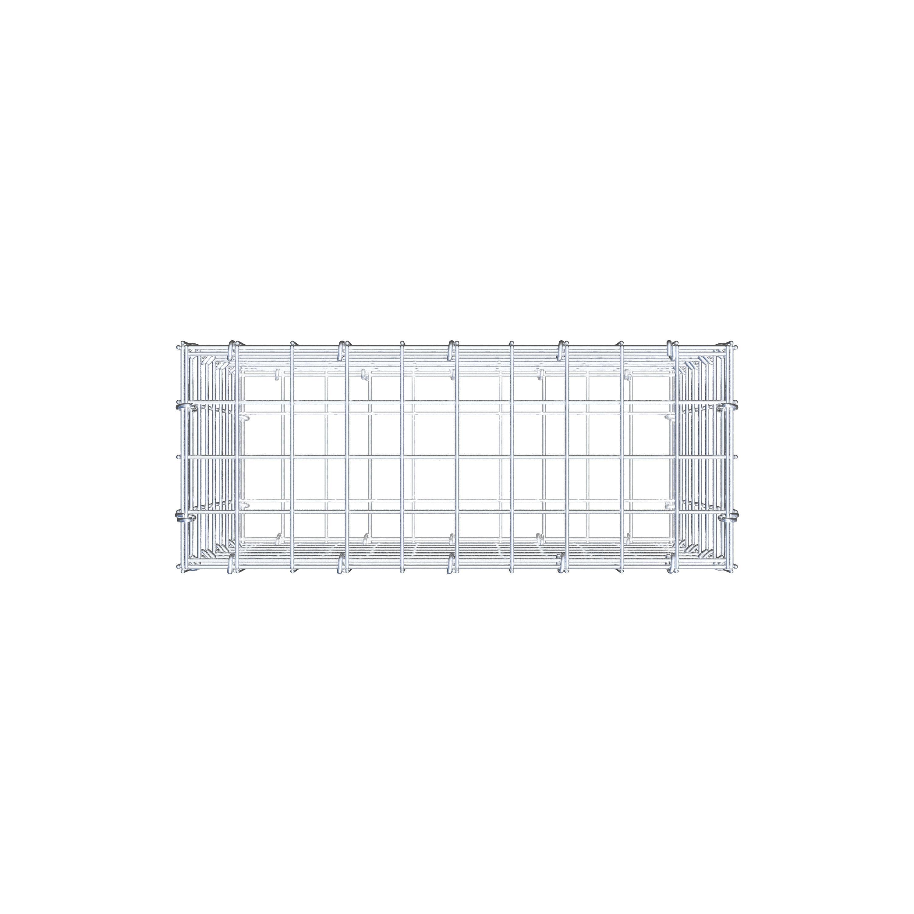 Gabion 50 cm x 40 cm x 20 cm (L x H x D), maskestørrelse 5 cm x 5 cm, C-ring