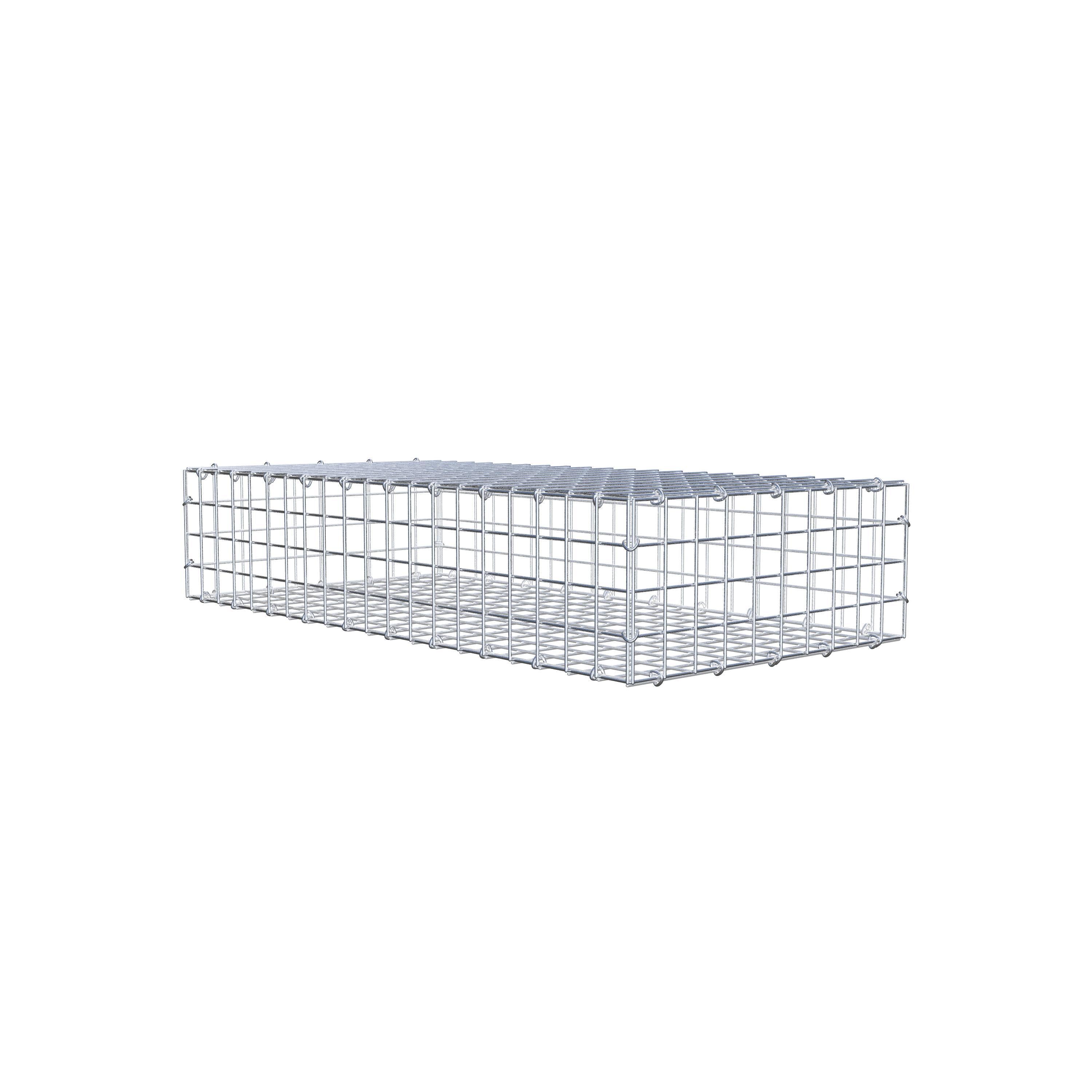 Gabion 100 cm x 20 cm x 50 cm (L x H x D), maskestørrelse 5 cm x 5 cm, C-ring