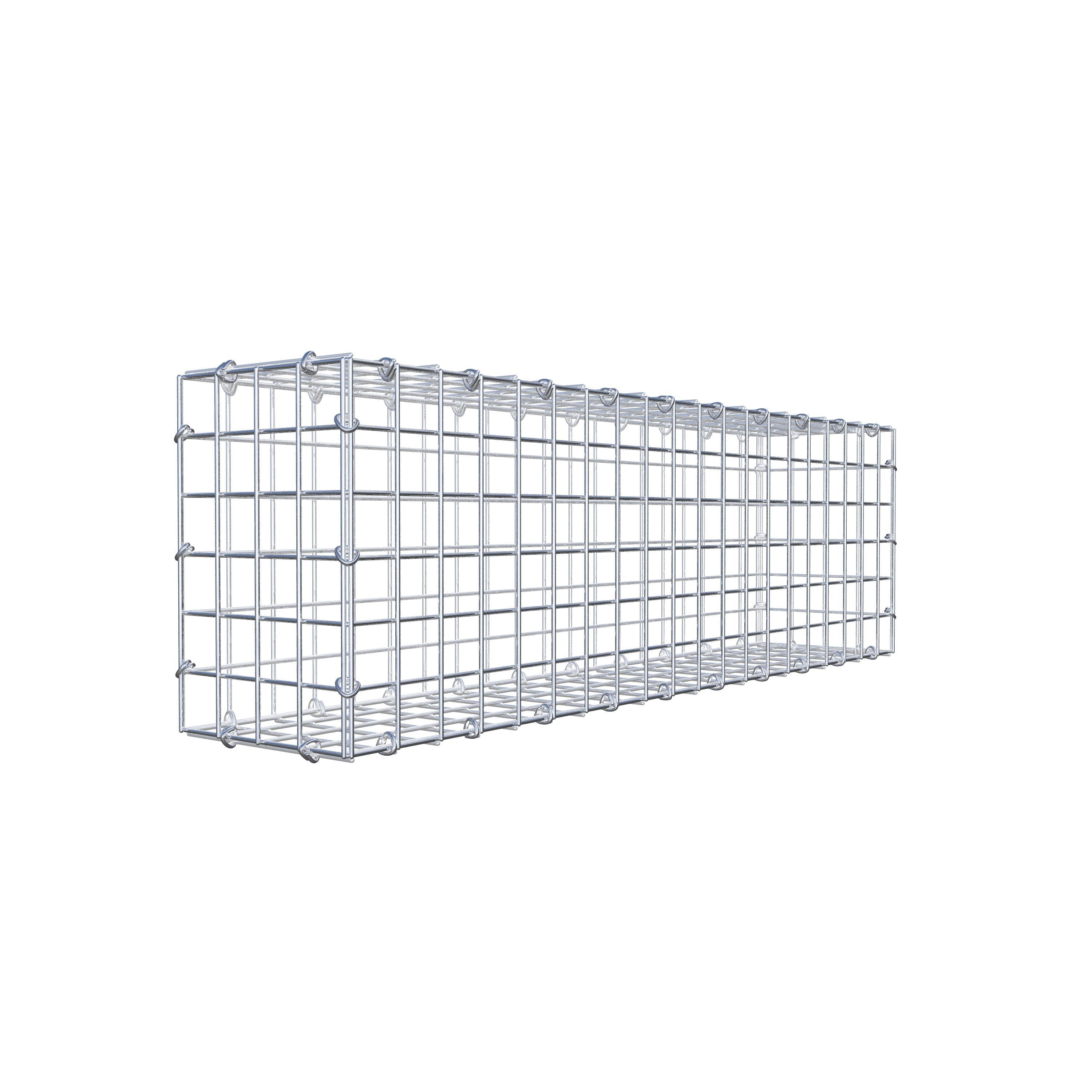 Gabion 100 cm x 30 cm x 20 cm (L x H x D), maskestørrelse 5 cm x 5 cm, C-ring