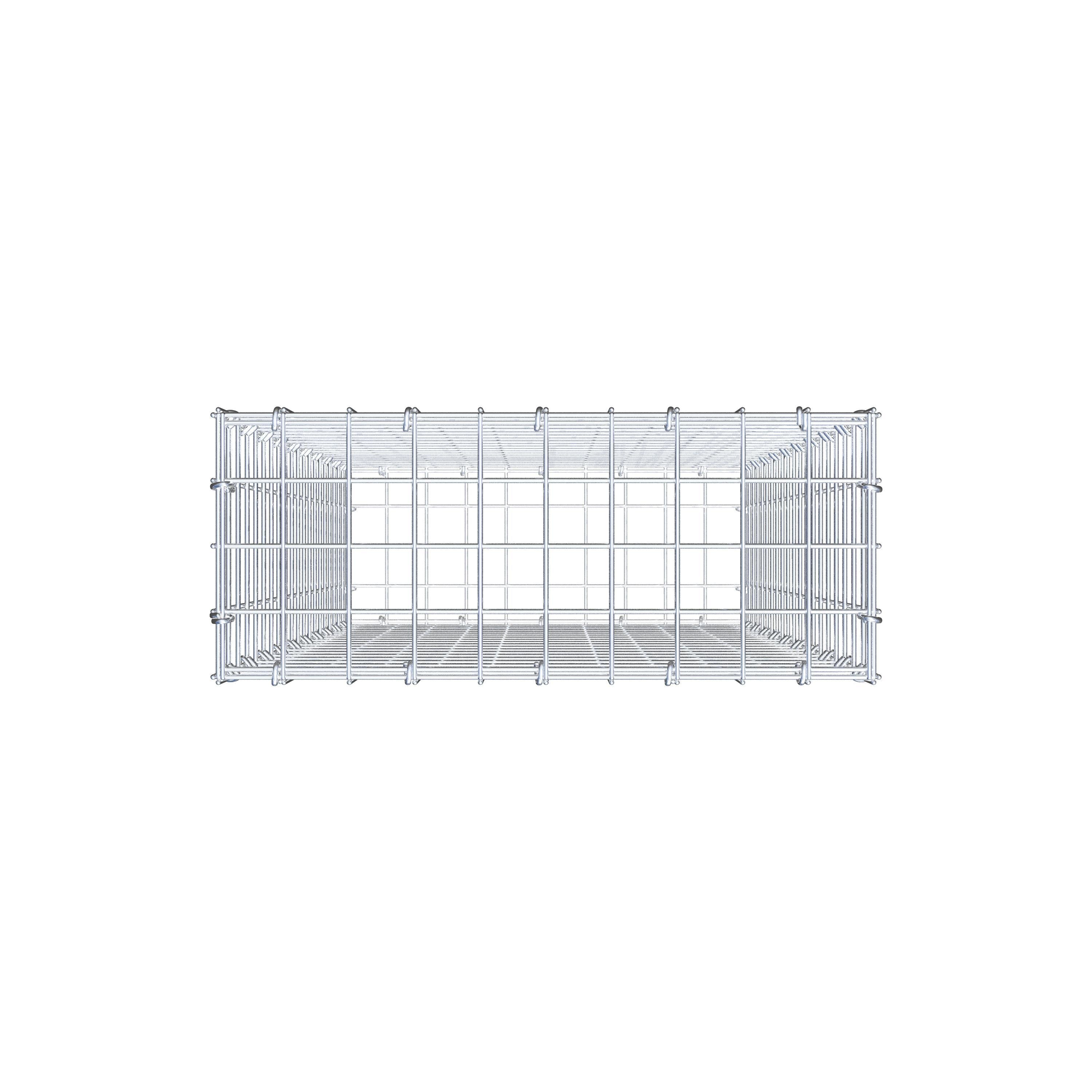 Gabion 100 cm x 50 cm x 20 cm (L x H x D), maskestørrelse 5 cm x 5 cm, C-ring