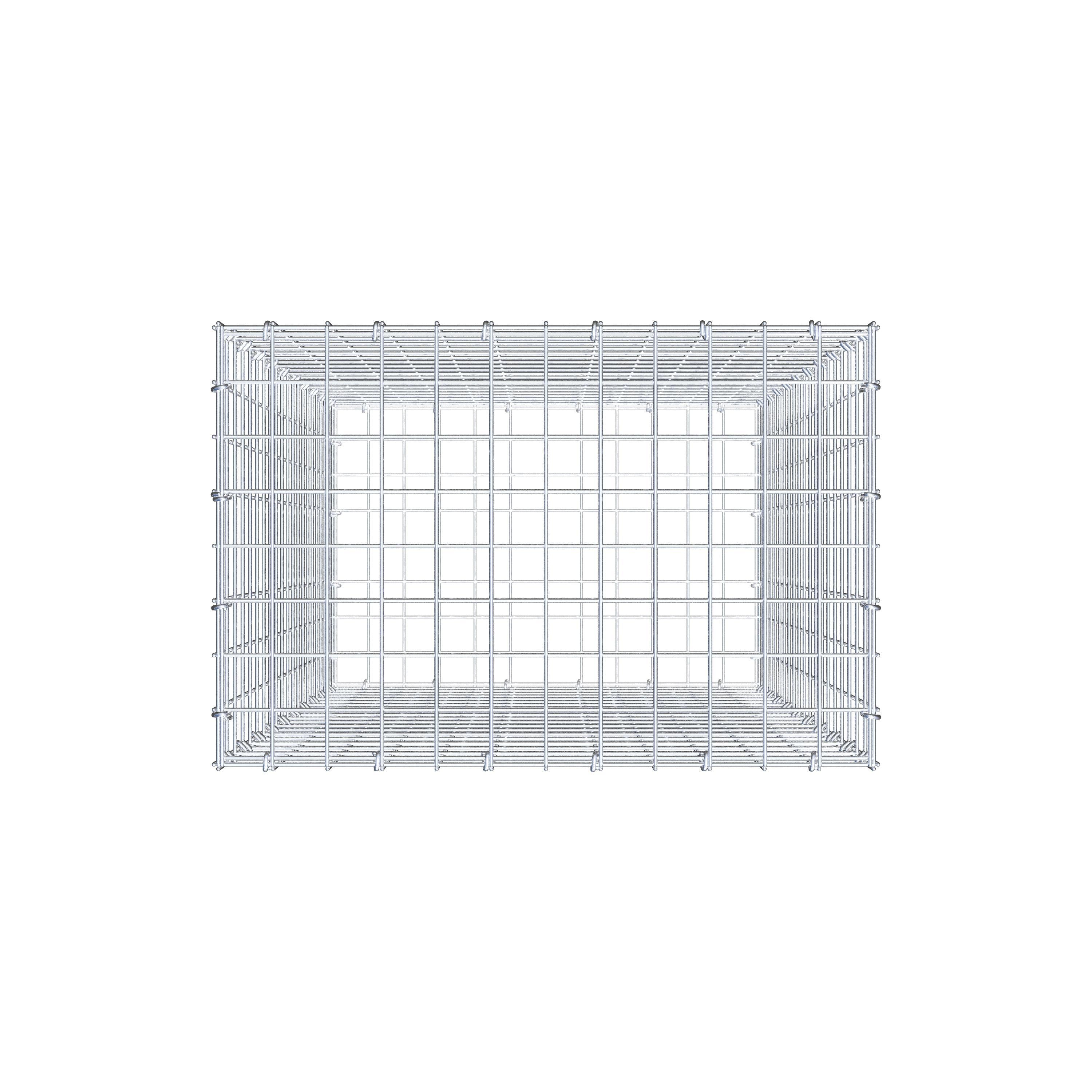 Gabion 100 cm x 60 cm x 40 cm (L x H x D), maskestørrelse 5 cm x 5 cm, C-ring