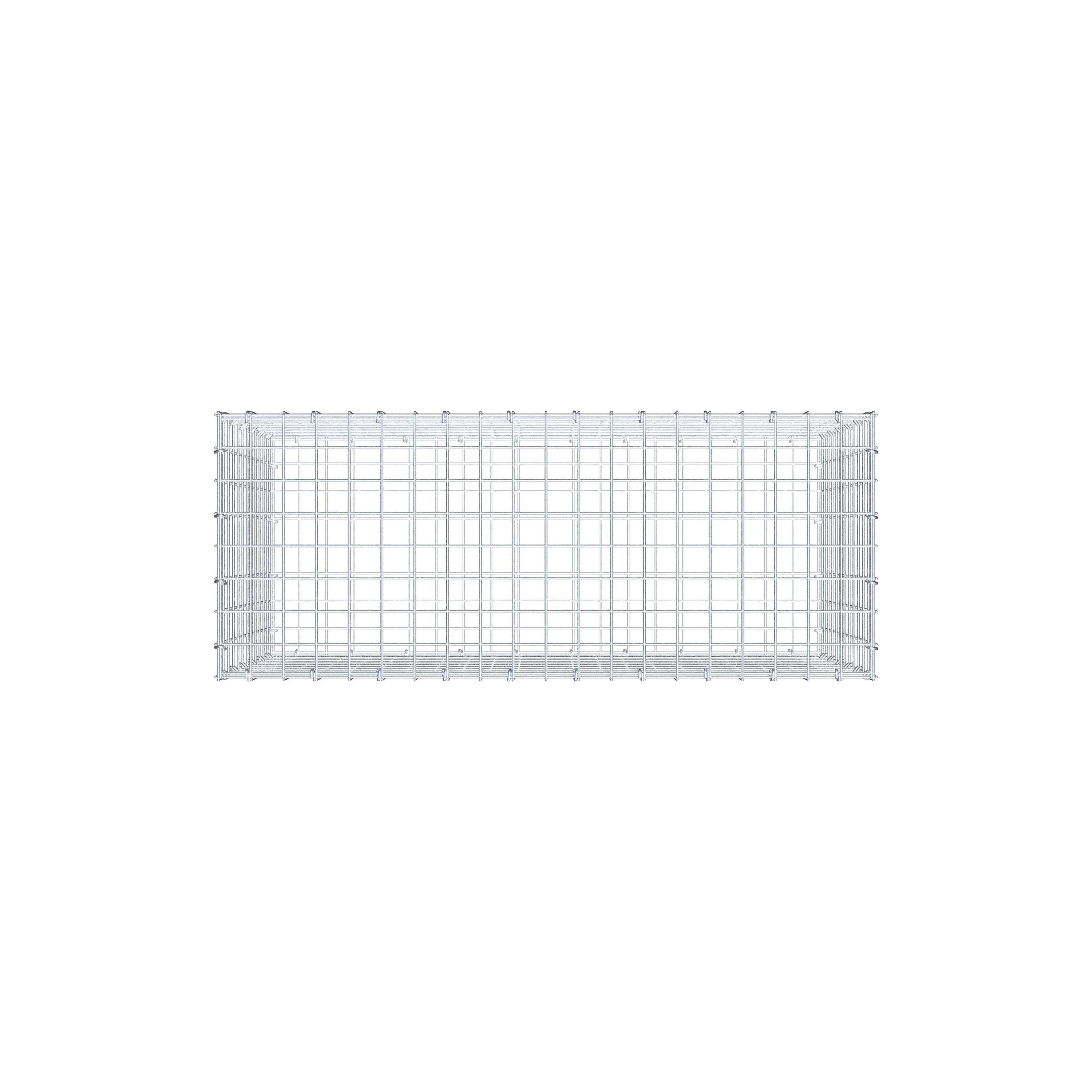 Gabion 100 cm x 60 cm x 40 cm (L x H x D), maskestørrelse 5 cm x 5 cm, C-ring