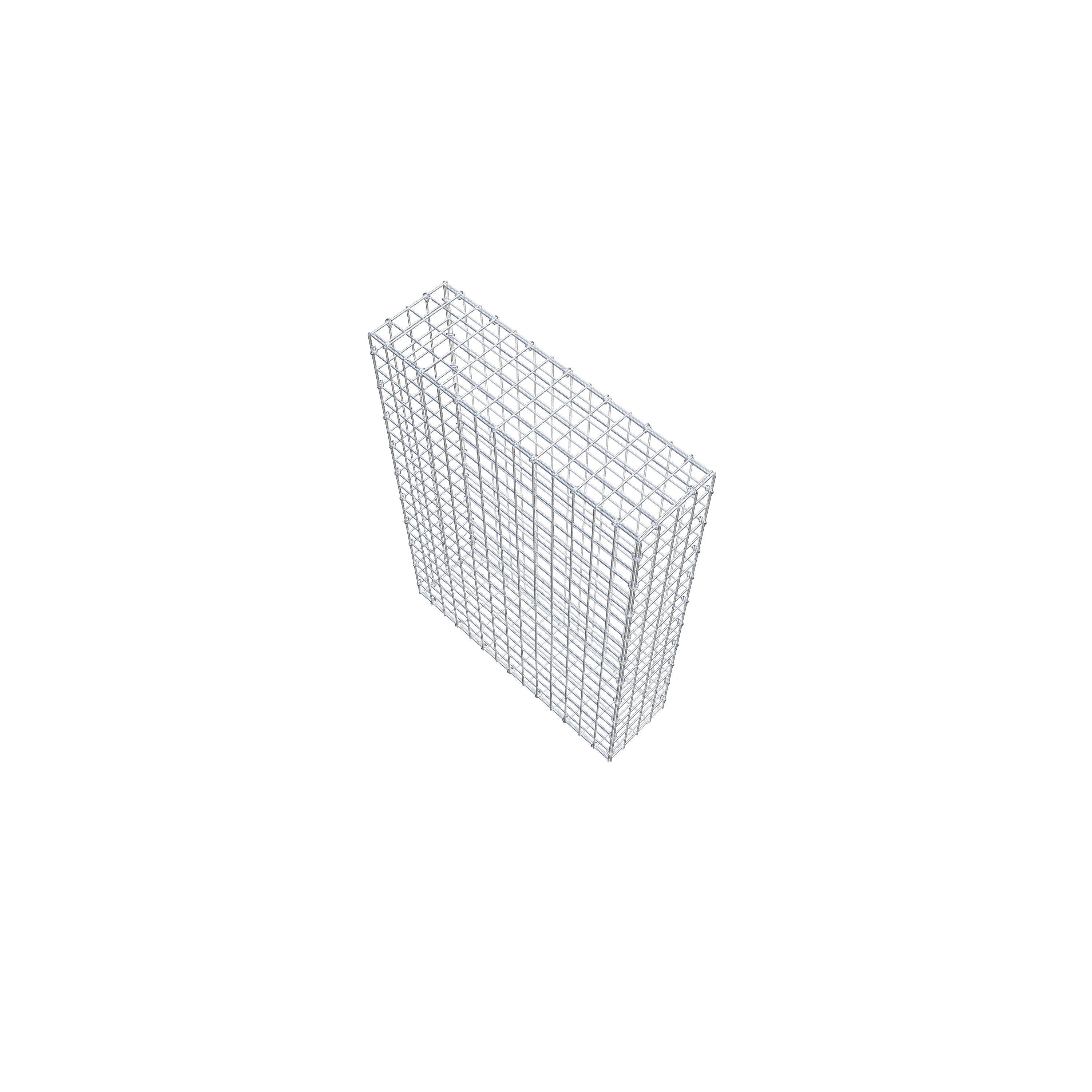 Gabion 100 cm x 70 cm x 20 cm (L x H x D), maskestørrelse 5 cm x 5 cm, C-ring