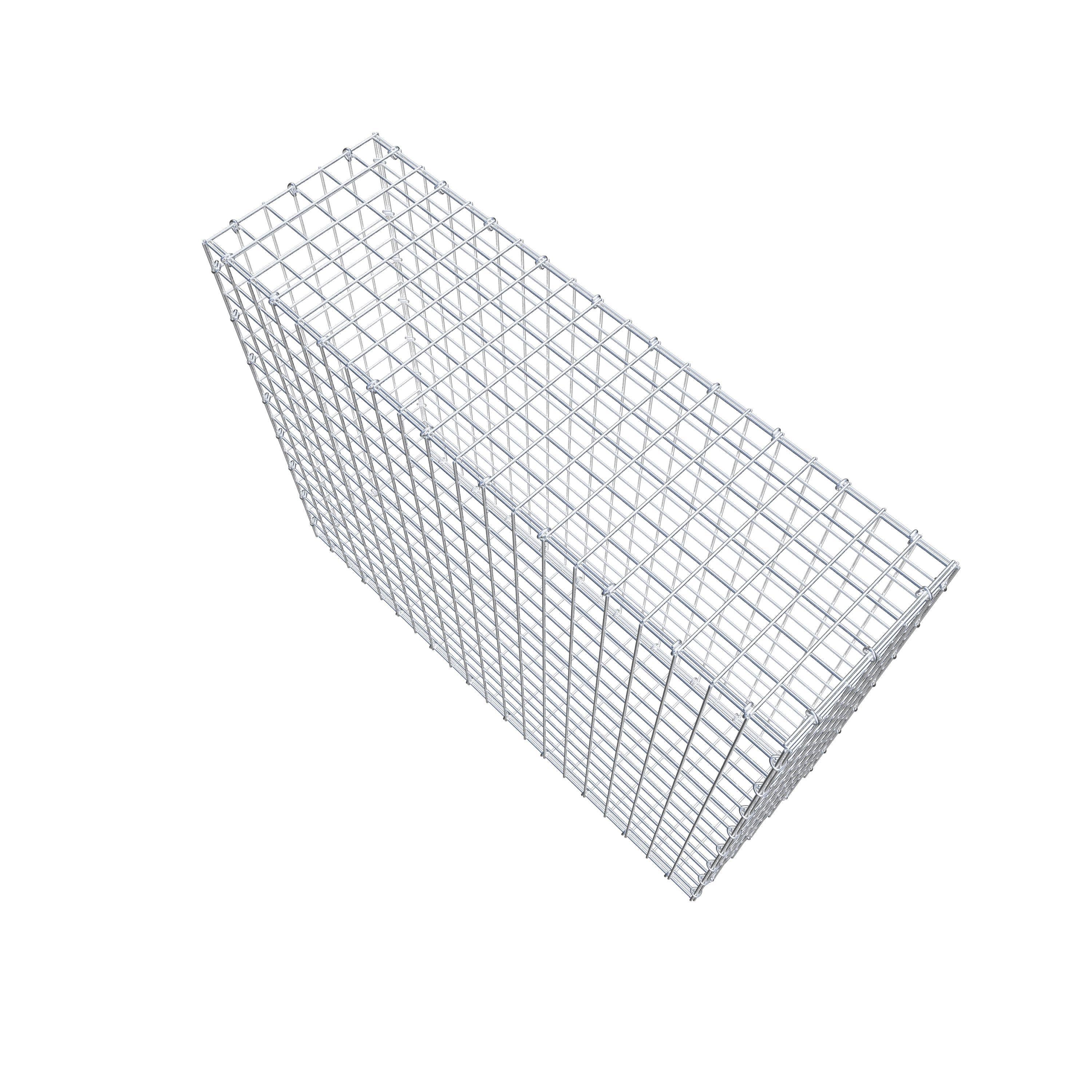 Gabion 100 cm x 80 cm x 30 cm (L x H x D), maskestørrelse 5 cm x 5 cm, C-ring