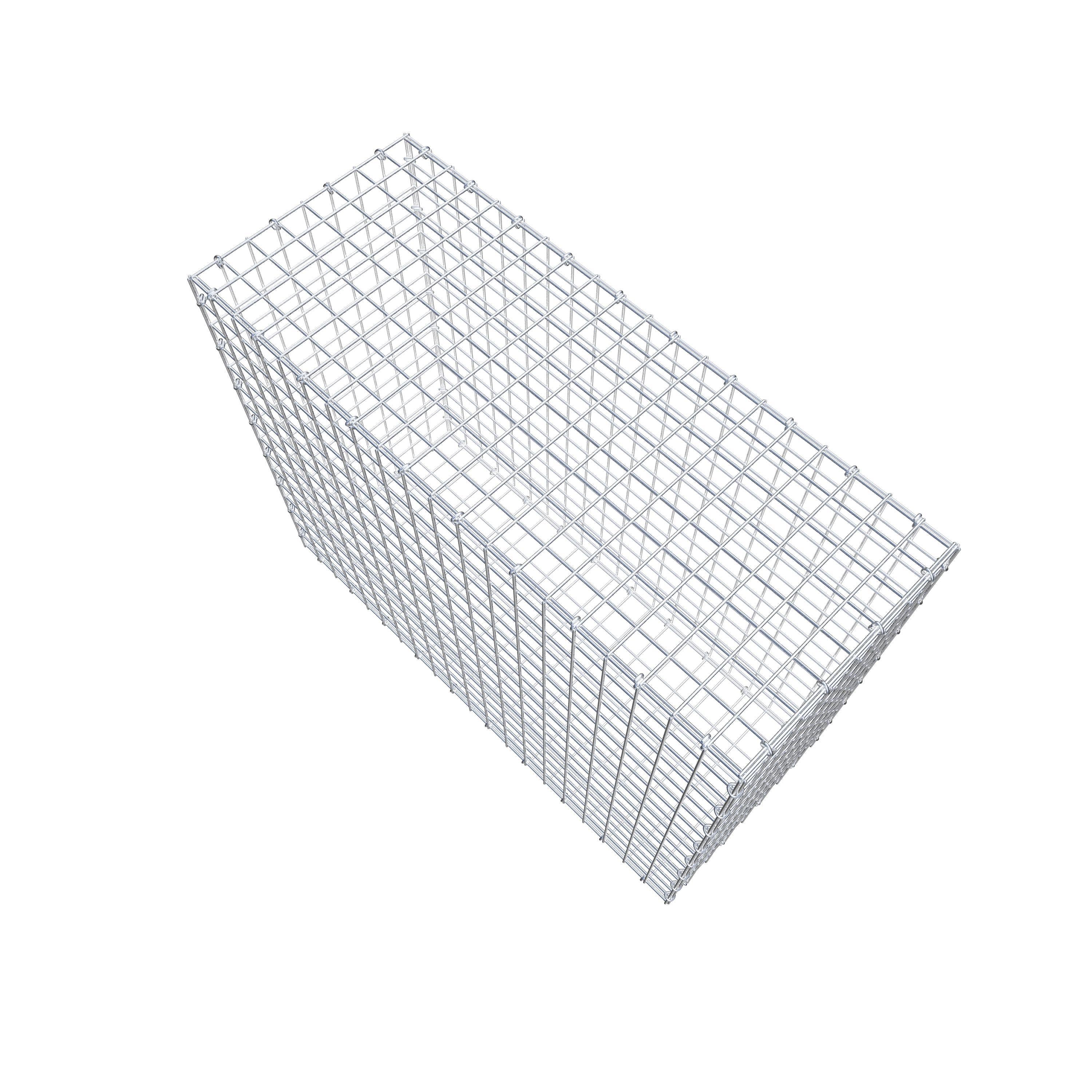 Gabion 100 cm x 80 cm x 40 cm (L x H x D), maskestørrelse 5 cm x 5 cm, C-ring