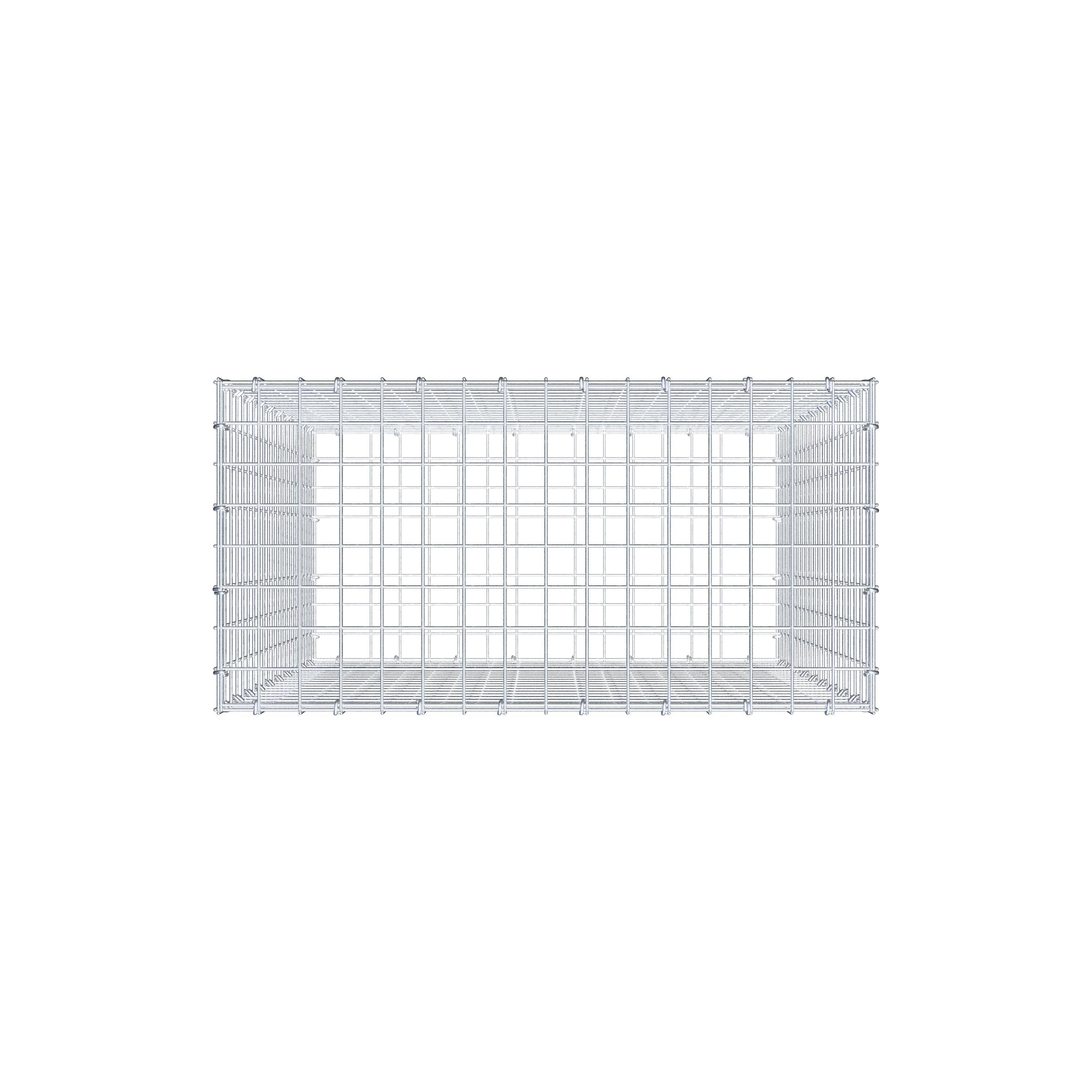 Gabion 100 cm x 80 cm x 40 cm (L x H x D), maskestørrelse 5 cm x 5 cm, C-ring