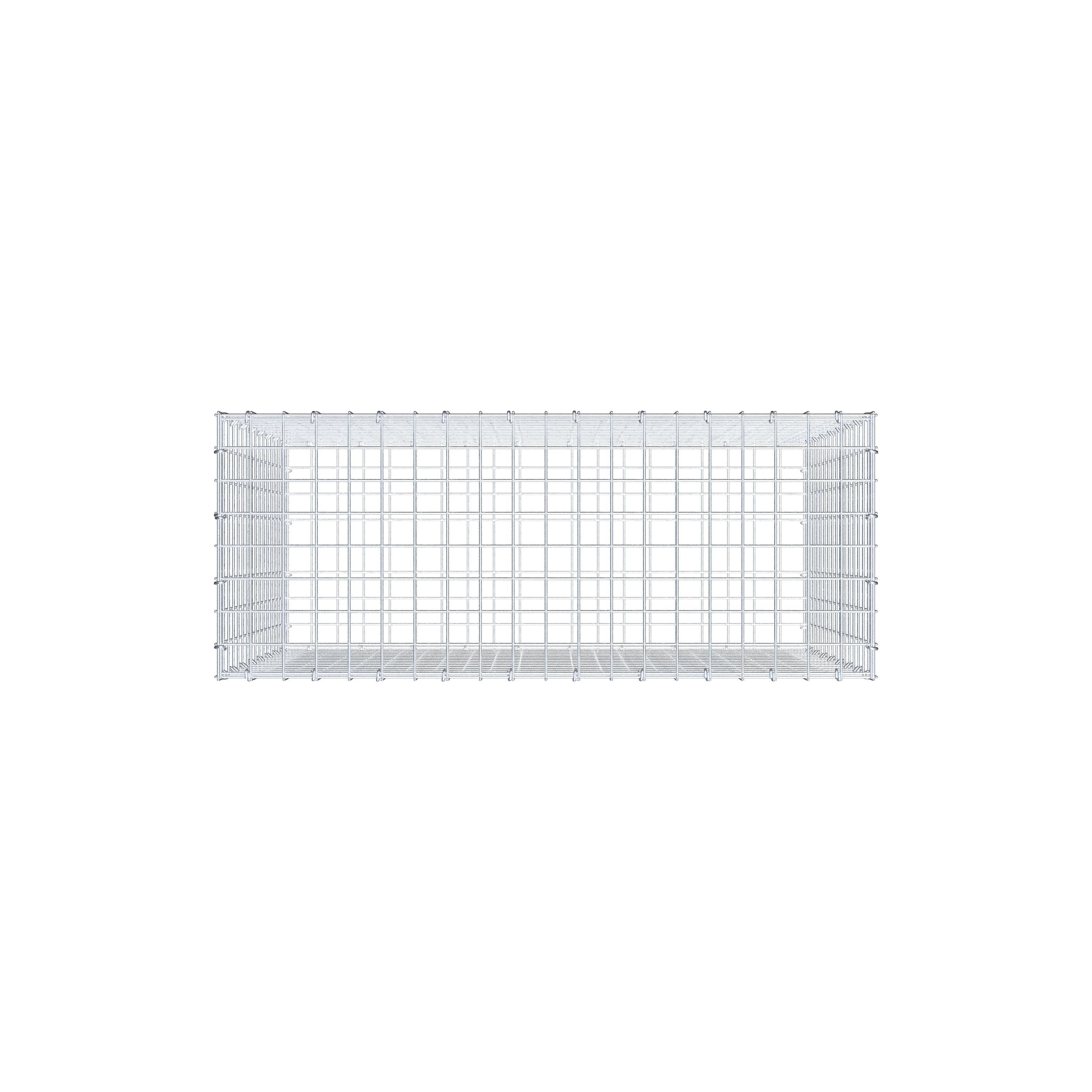 Gabion 100 cm x 80 cm x 40 cm (L x H x D), maskestørrelse 5 cm x 5 cm, C-ring