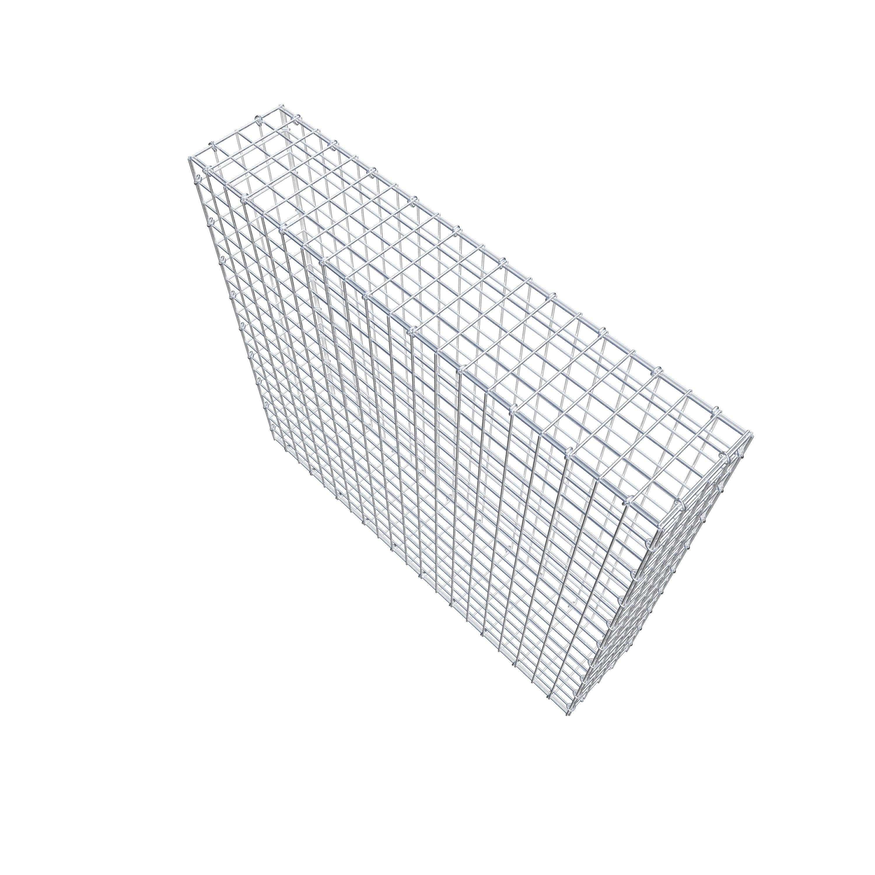 Gabion 100 cm x 90 cm x 20 cm (L x H x D), maskestørrelse 5 cm x 5 cm, C-ring