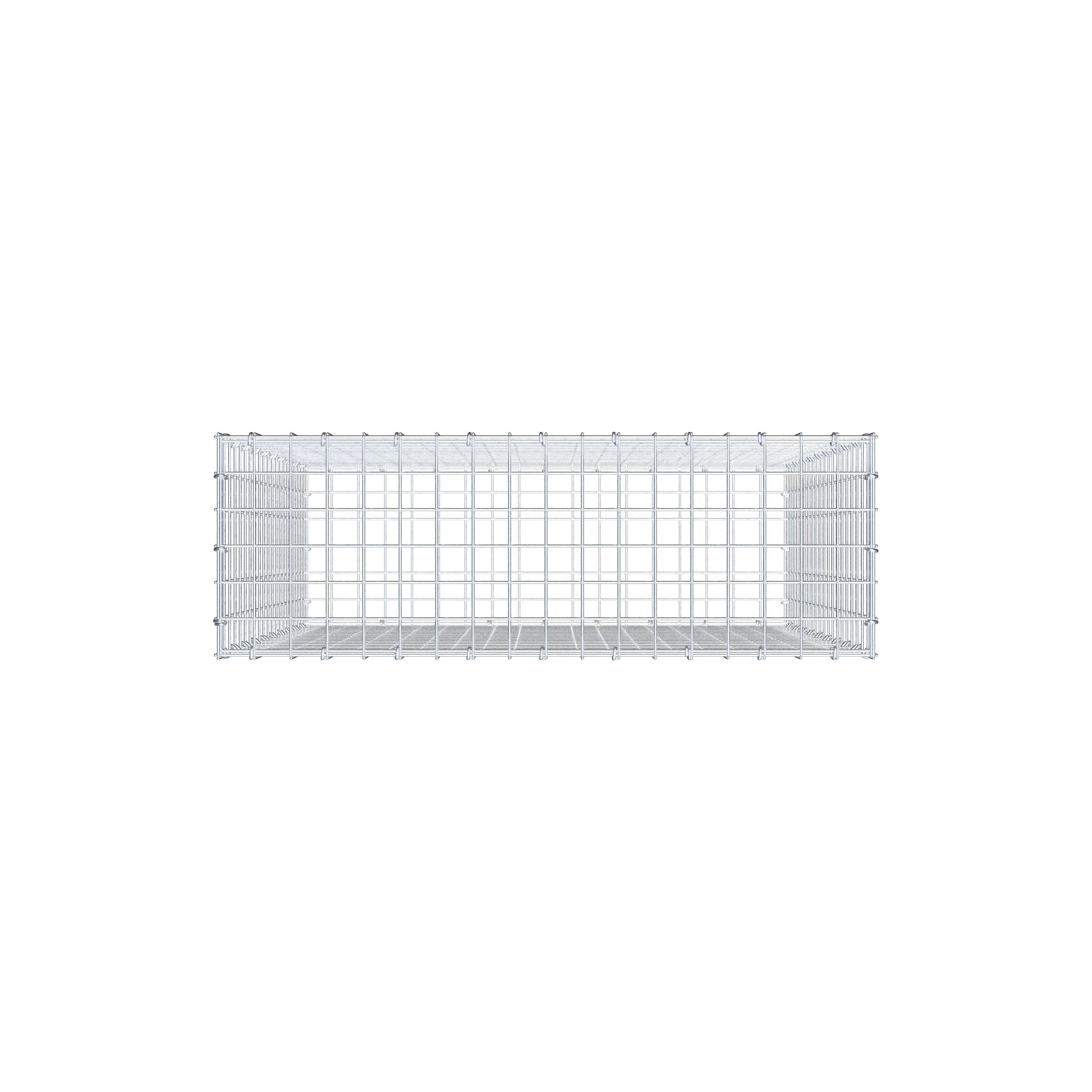 Gabion 100 cm x 90 cm x 30 cm (L x H x D), maskestørrelse 5 cm x 5 cm, C-ring