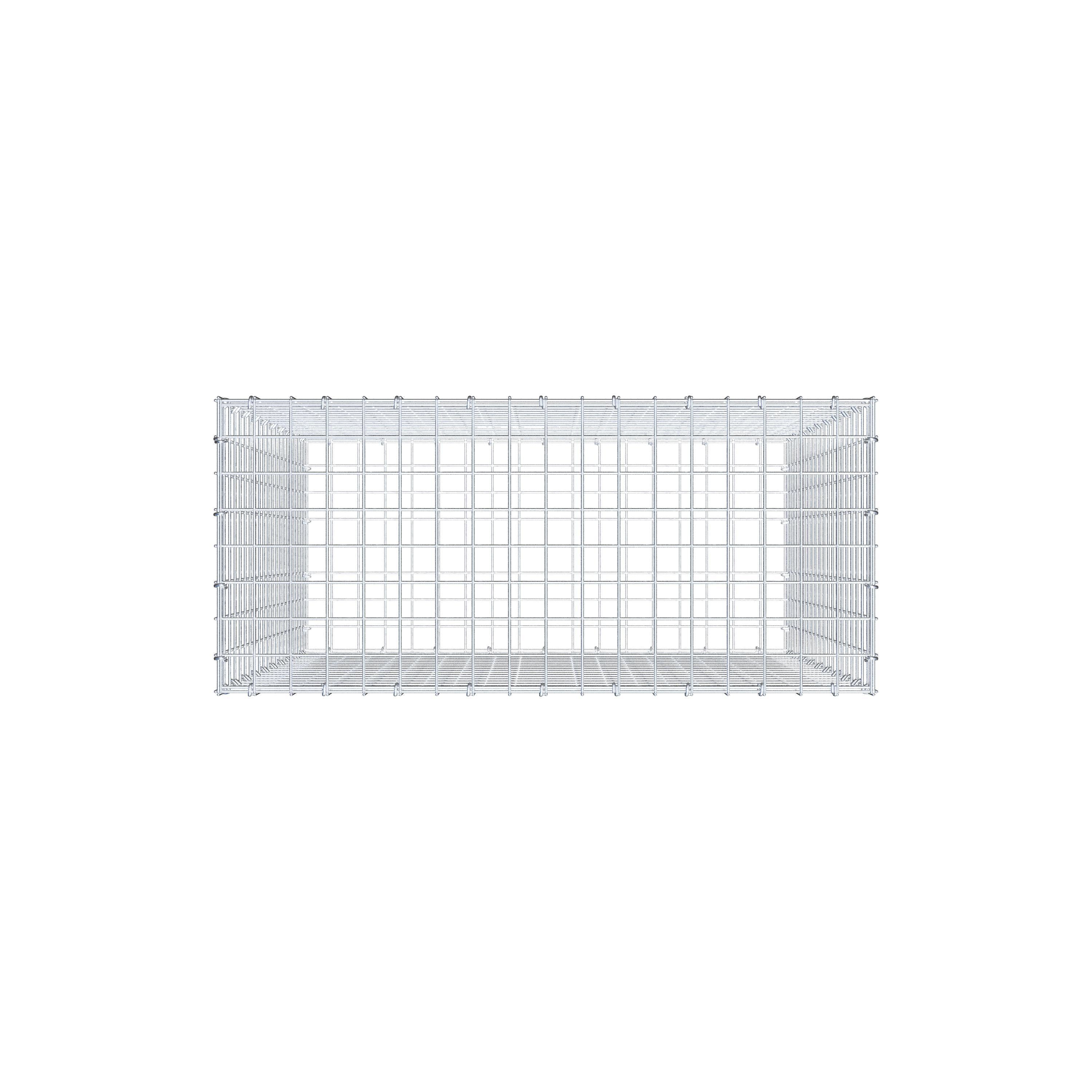 Gabion 100 cm x 90 cm x 40 cm (L x H x D), maskestørrelse 5 cm x 5 cm, C-ring