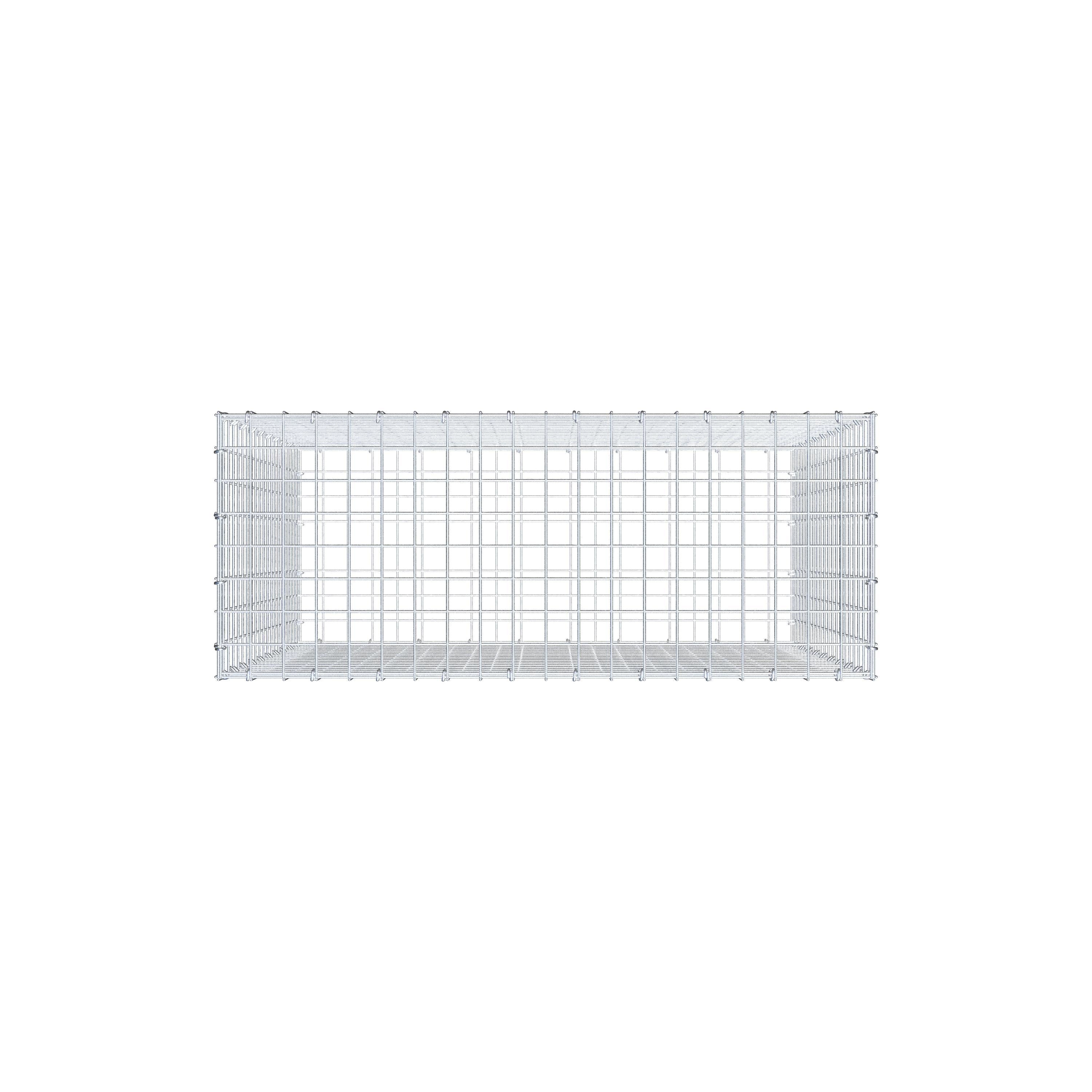 Gabion 100 cm x 100 cm x 40 cm (L x H x D), maskestørrelse 5 cm x 5 cm, C-ring