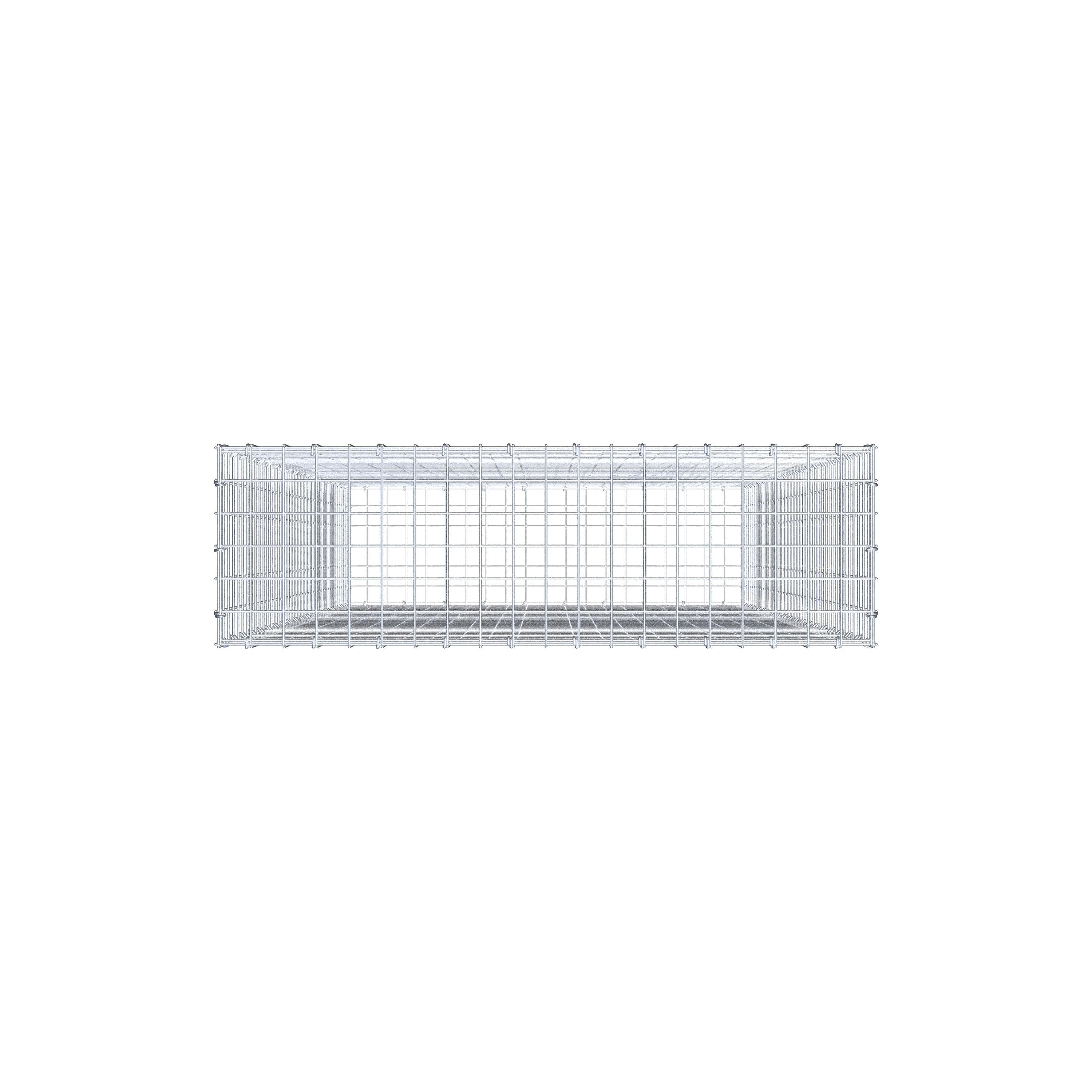 Gabion 200 cm x 100 cm x 30 cm (L x H x D), mesh size 5 cm x 5 cm, C-ring