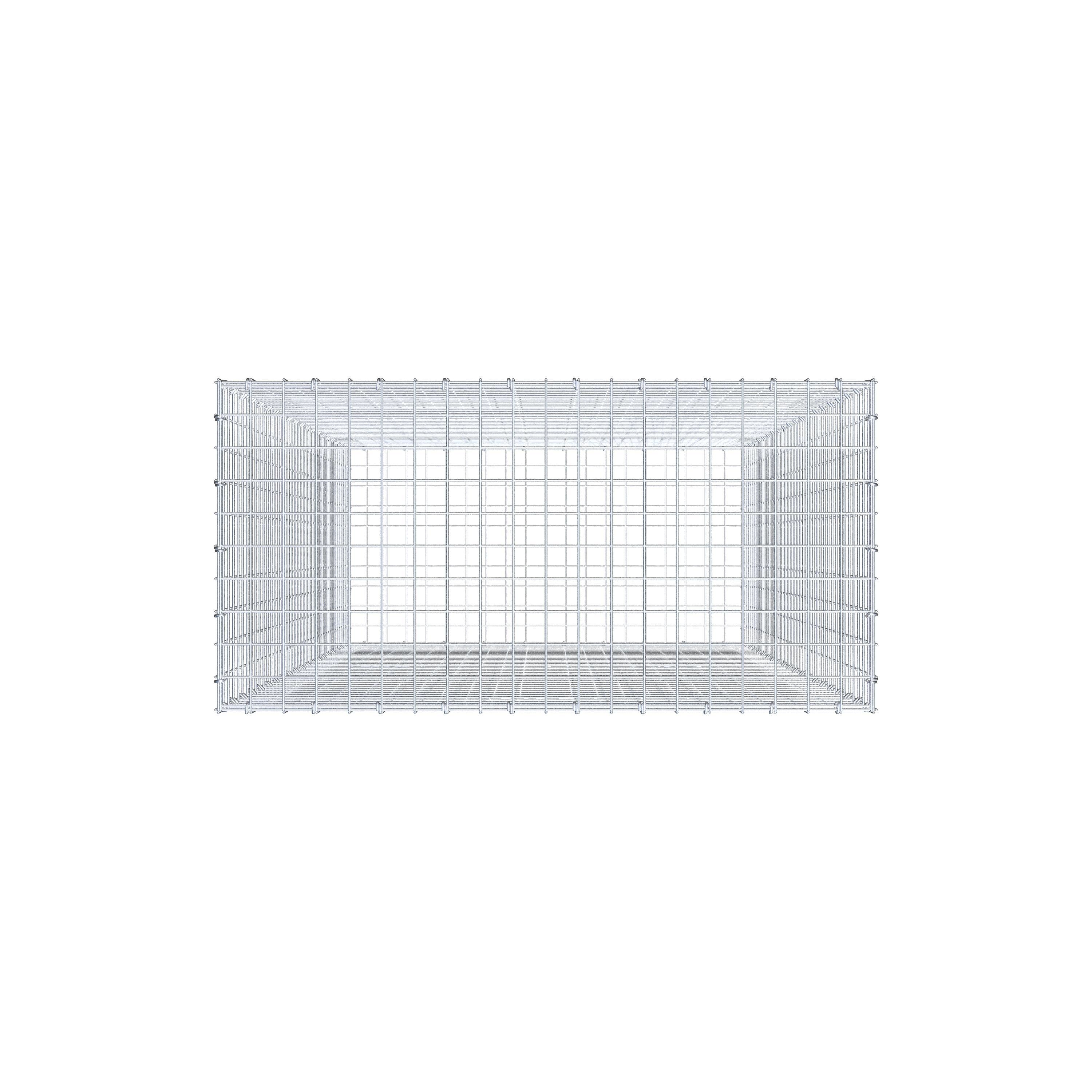 Gabion 200 cm x 100 cm x 50 cm (L x H x D), maskestørrelse 5 cm x 5 cm, C-ring