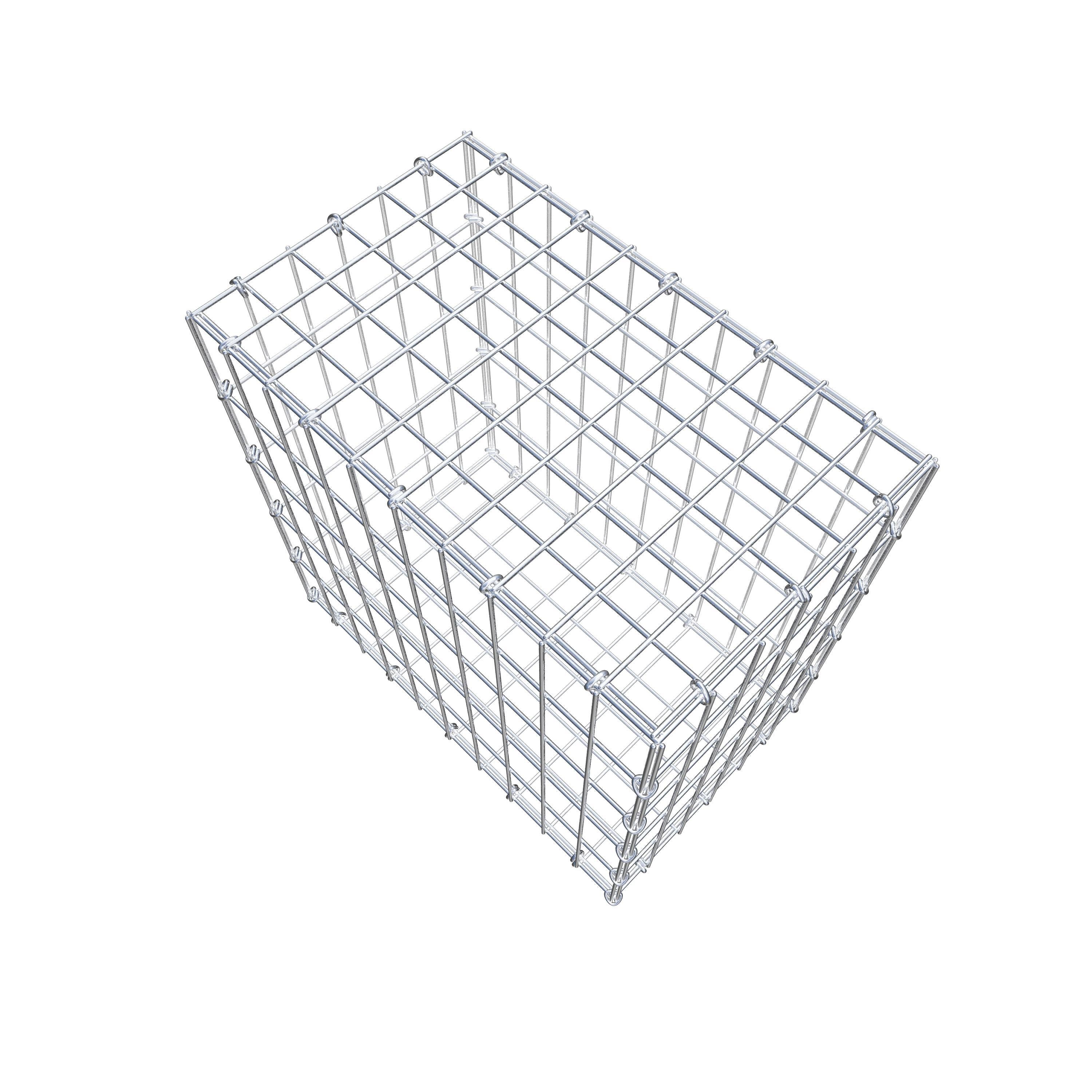 Gabion 50 cm x 50 cm x 30 cm (L x H x D), maskestørrelse 5 cm x 10 cm, C-ring