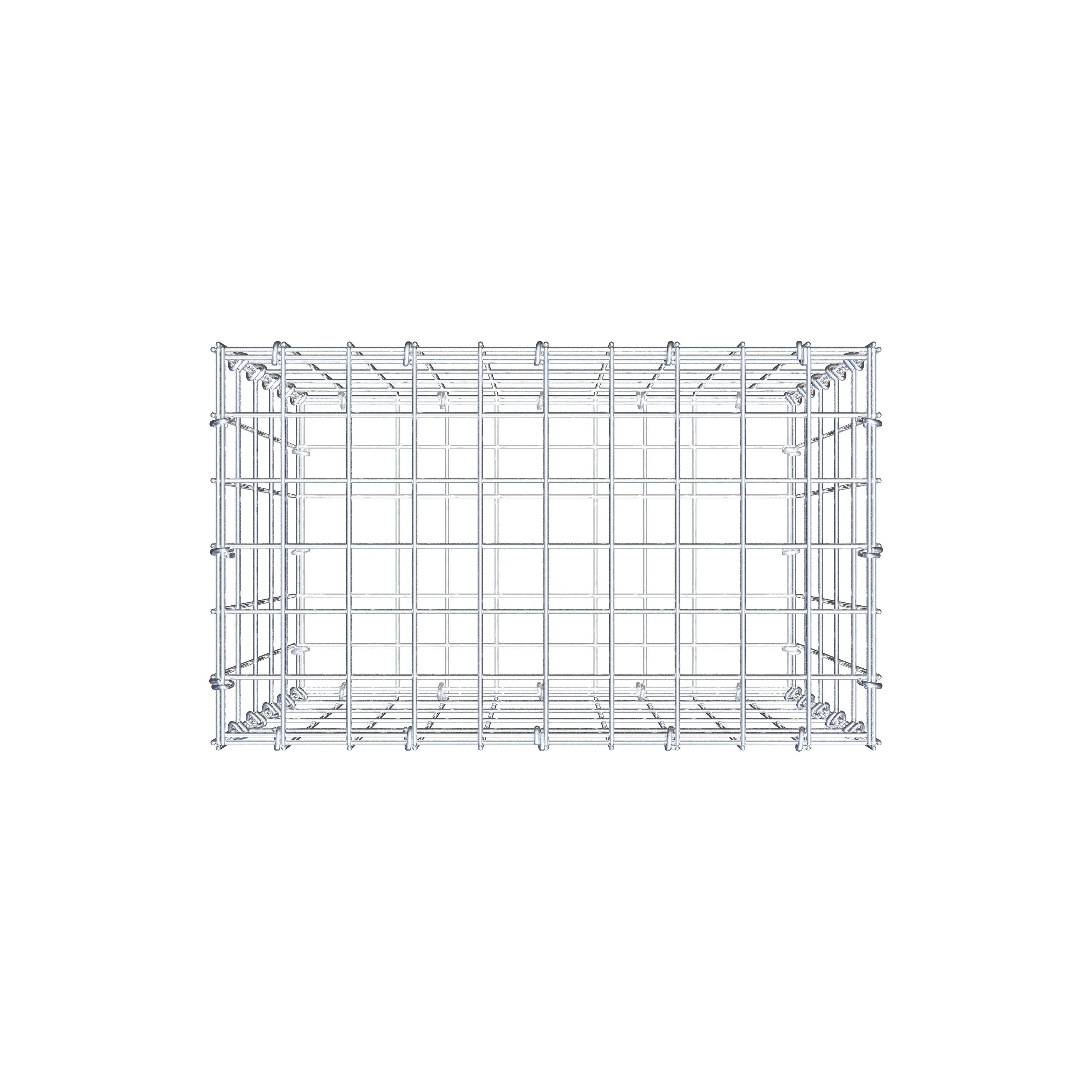 Gabion 50 cm x 50 cm x 30 cm (L x H x D), maskestørrelse 5 cm x 10 cm, C-ring