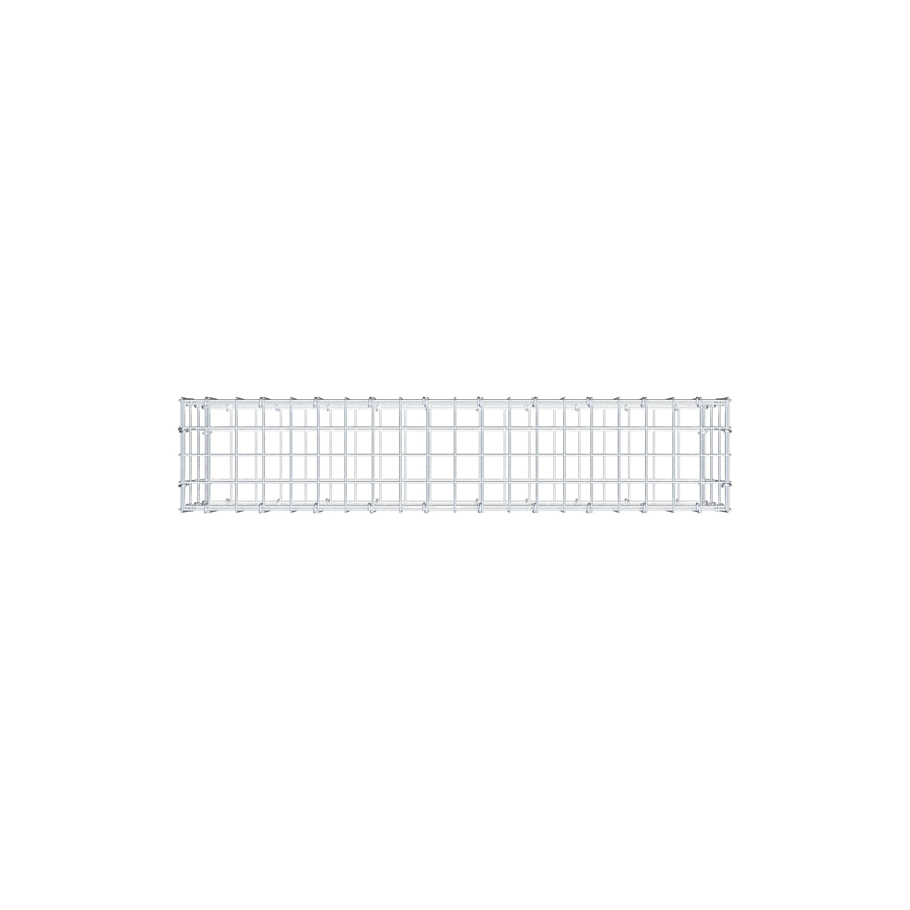 Gabion 100 cm x 30 cm x 20 cm (L x H x D), mesh size 5 cm x 10 cm, C-ring