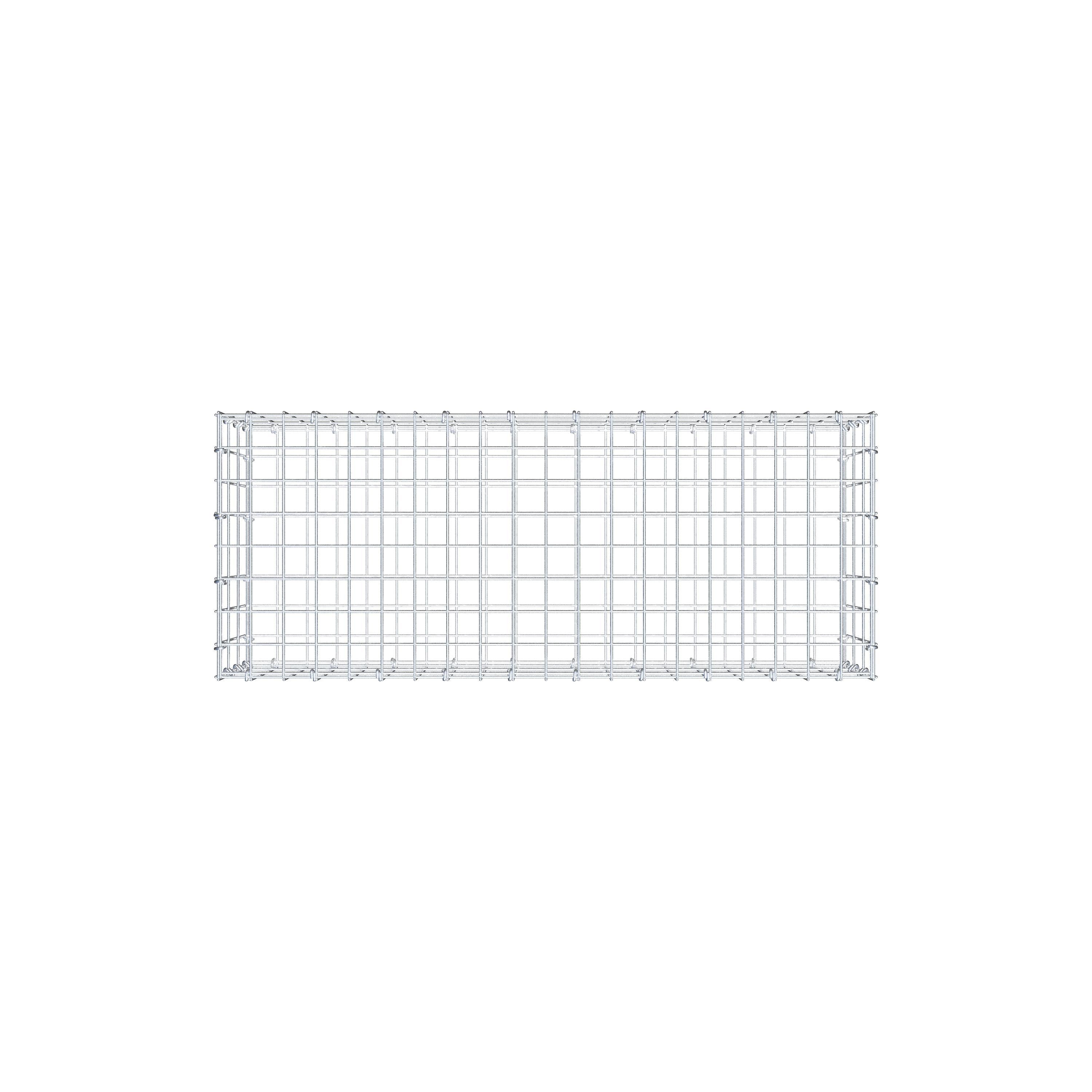 Gabion 100 cm x 30 cm x 40 cm (L x H x D), mesh size 5 cm x 10 cm, C-ring