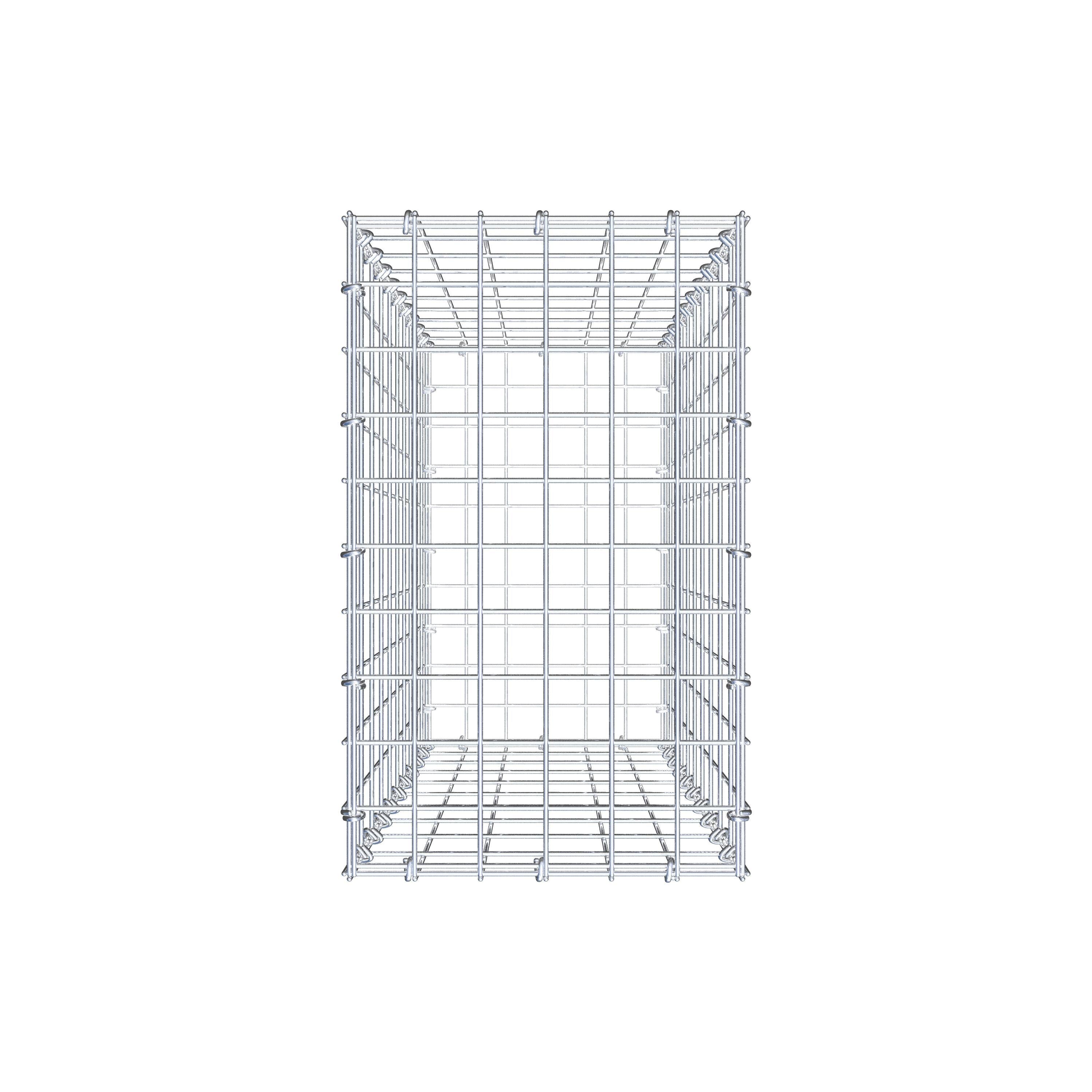 Gabion 100 cm x 30 cm x 50 cm (L x H x D), mesh size 5 cm x 10 cm, C-ring