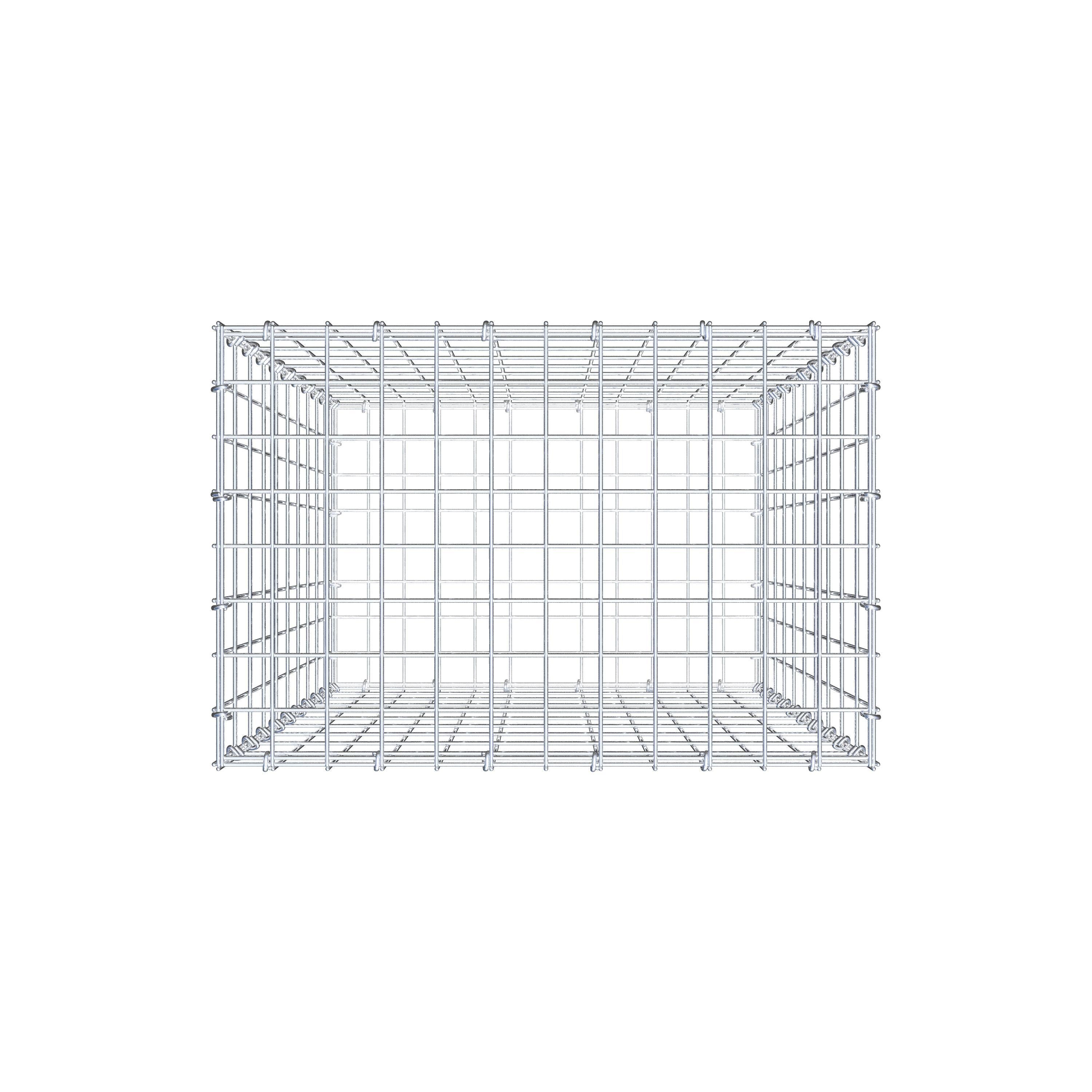 Gabion 100 cm x 60 cm x 40 cm (L x H x D), mesh size 5 cm x 10 cm, C-ring