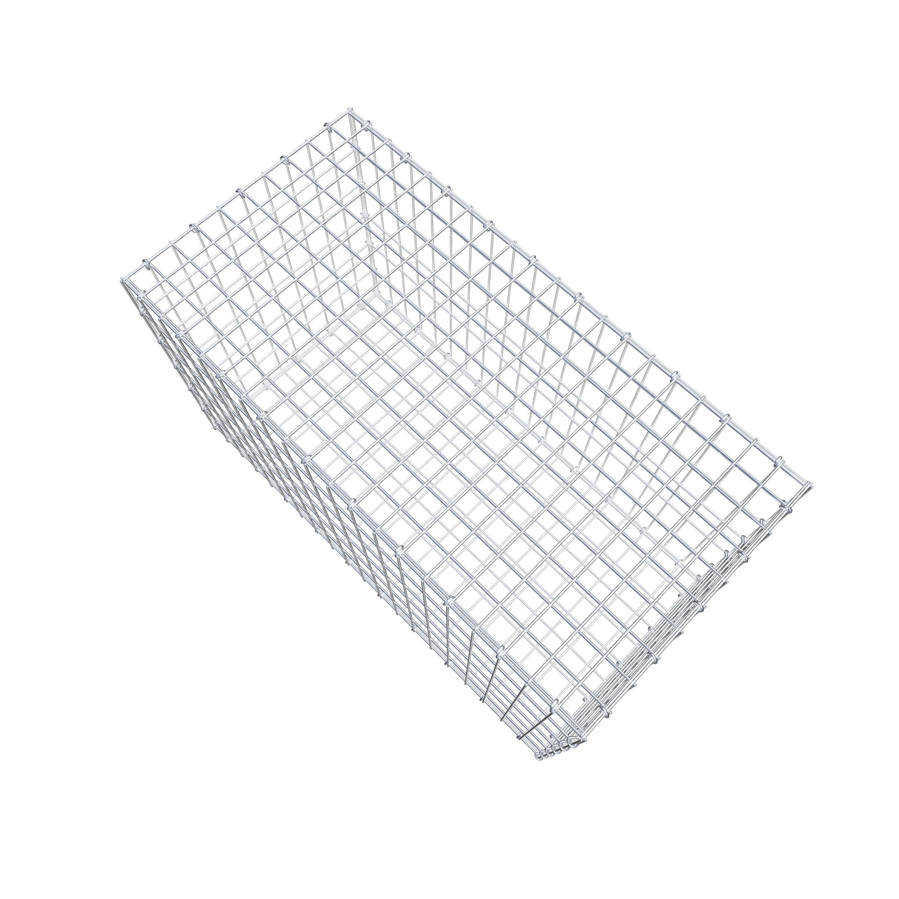 Gabion 100 cm x 60 cm x 50 cm (L x H x D), mesh size 5 cm x 10 cm, C-ring