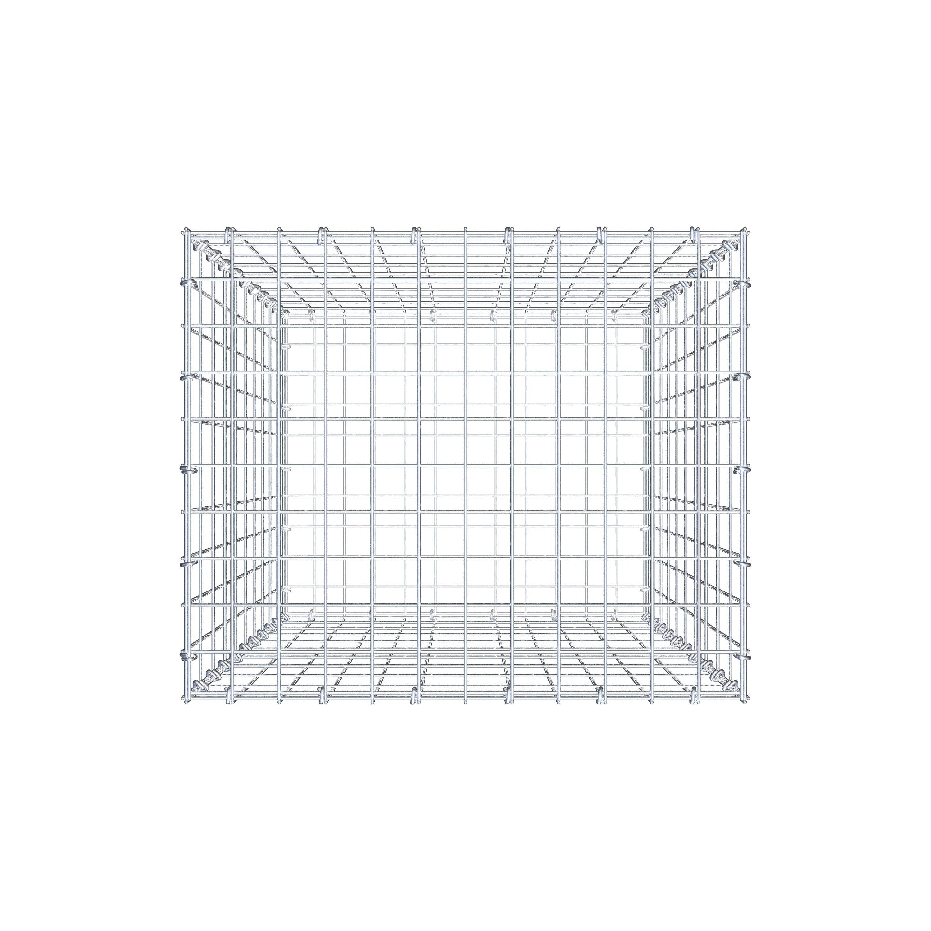 Gabion 100 cm x 60 cm x 50 cm (L x H x D), mesh size 5 cm x 10 cm, C-ring